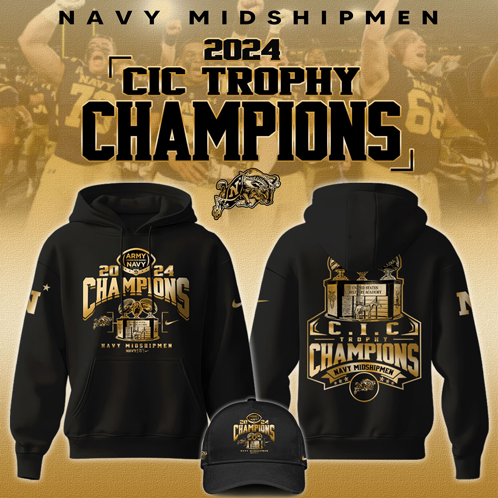 Navy Midship CIC Trophy Champions   Gold Hoodie 