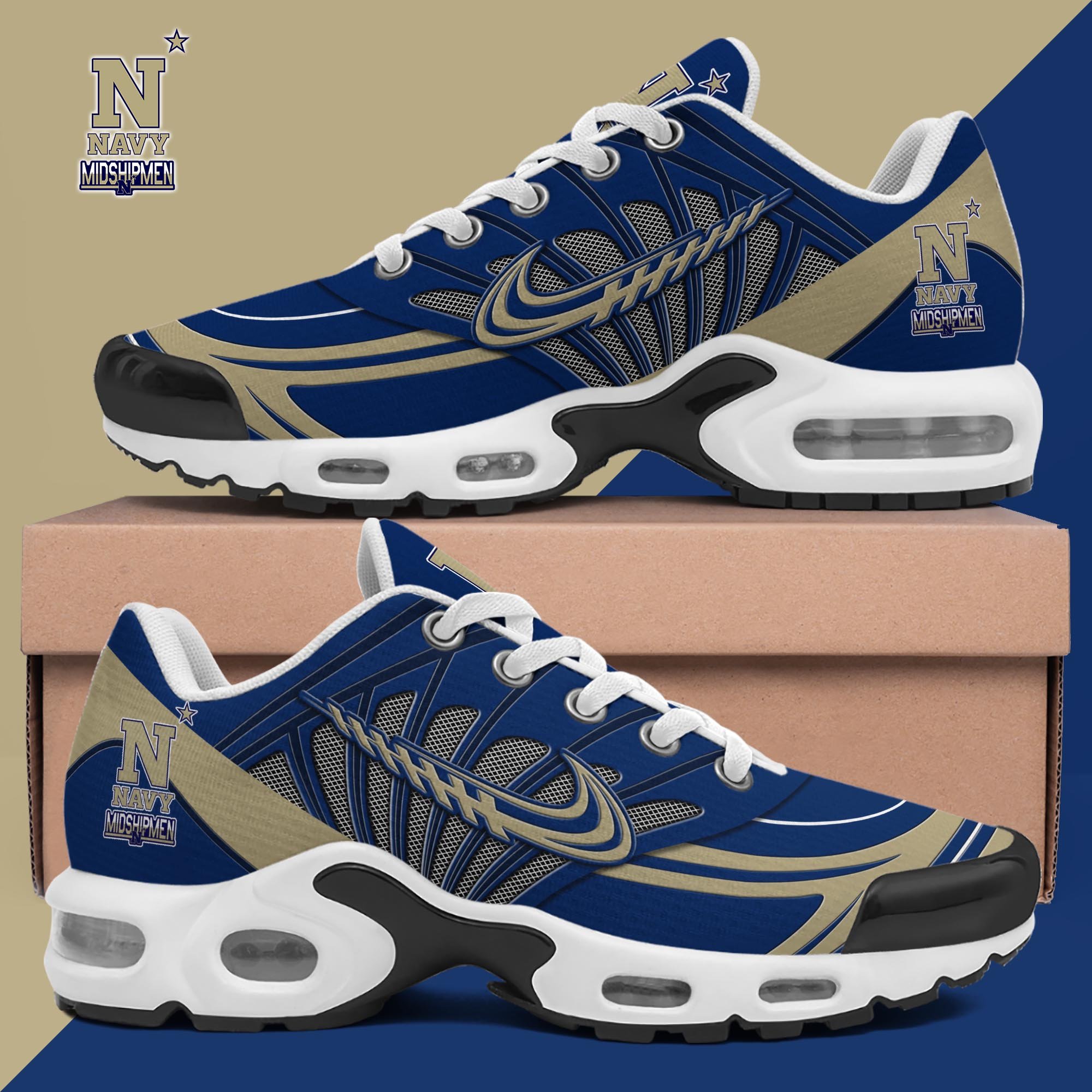 Navy Midshipmen TN Shoes 2025 Version Custom Name 135
