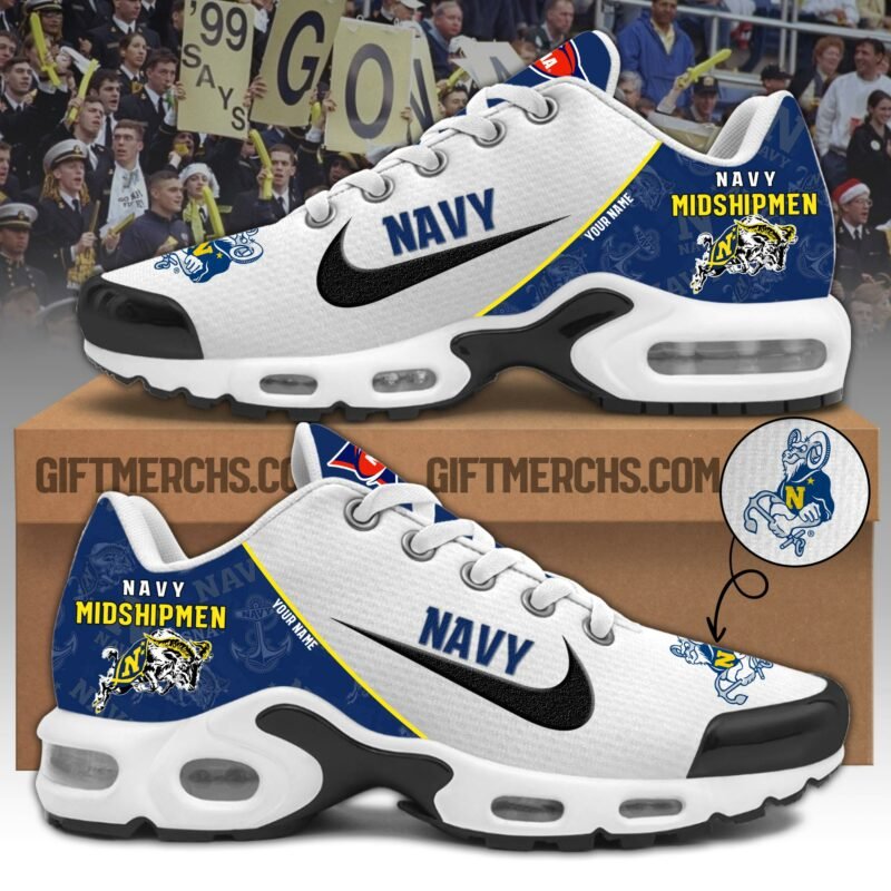 Navy Midshipmen TN Shoes 2025 Version Custom Name, Shoes For Sport Fan, Sport Gifts PH270