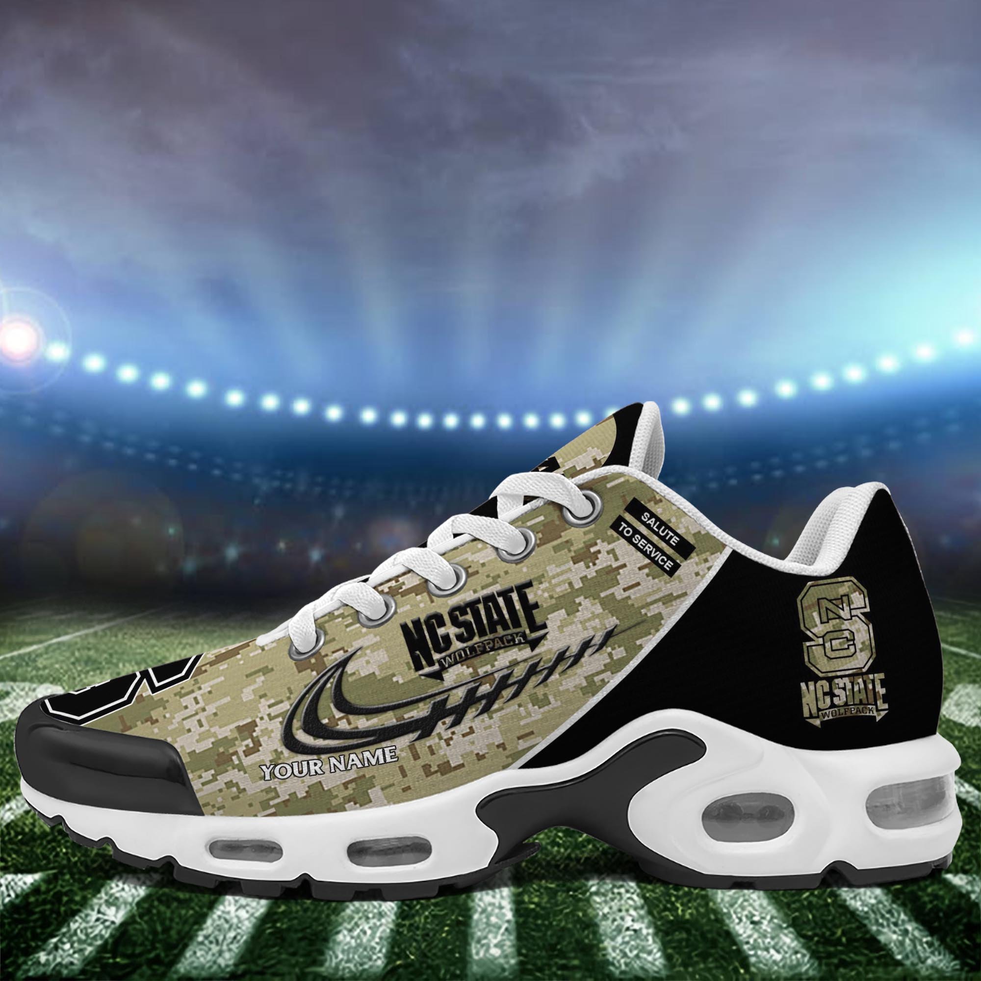 NC State Wolfpack TN Shoes 2025 Version Custom Name, Camouflage Shoes, Gifts For Football Lovers PH636