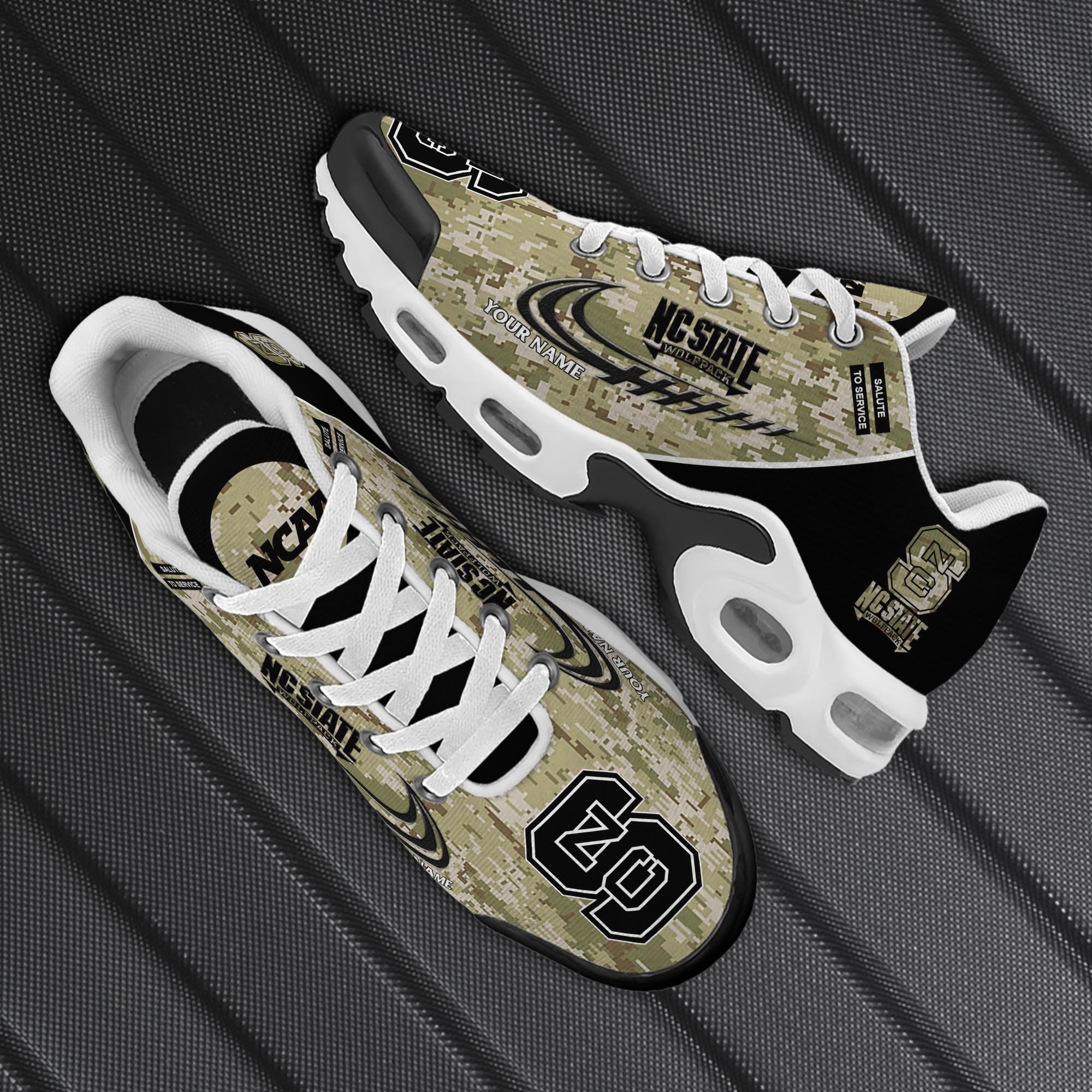 NC State Wolfpack TN Shoes 2025 Version Custom Name, Camouflage Shoes, Gifts For Football Lovers PH636