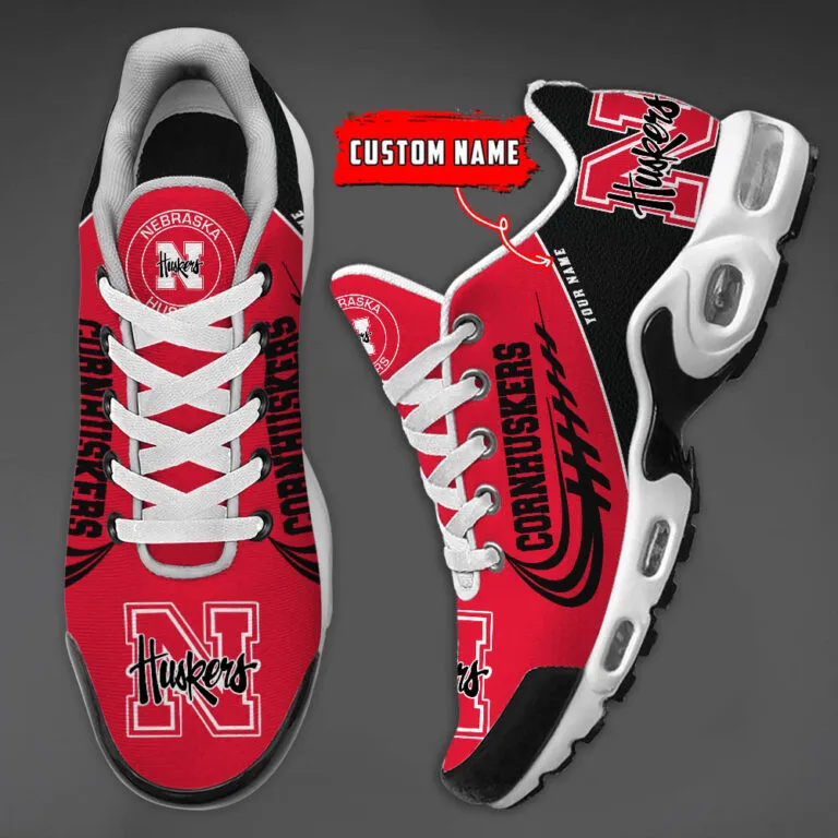 Nebraska Cornhuskers Personalized Name Team Mix Colors Sport Team TN Air Max Shoes Air Cushion Sneakers 298KH-1490