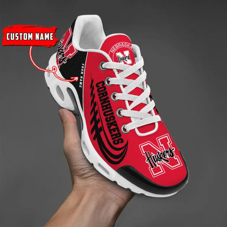 Nebraska Cornhuskers Personalized Name Team Mix Colors Sport Team TN Air Max Shoes Air Cushion Sneakers 298KH-1490