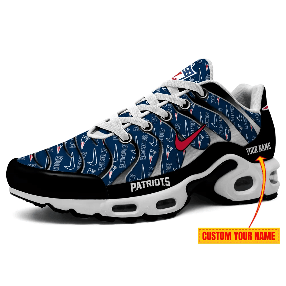 New England Patriots Personalized Name Team Mix Colors V5 TN Air Max Shoes Air Cushion Sneakers