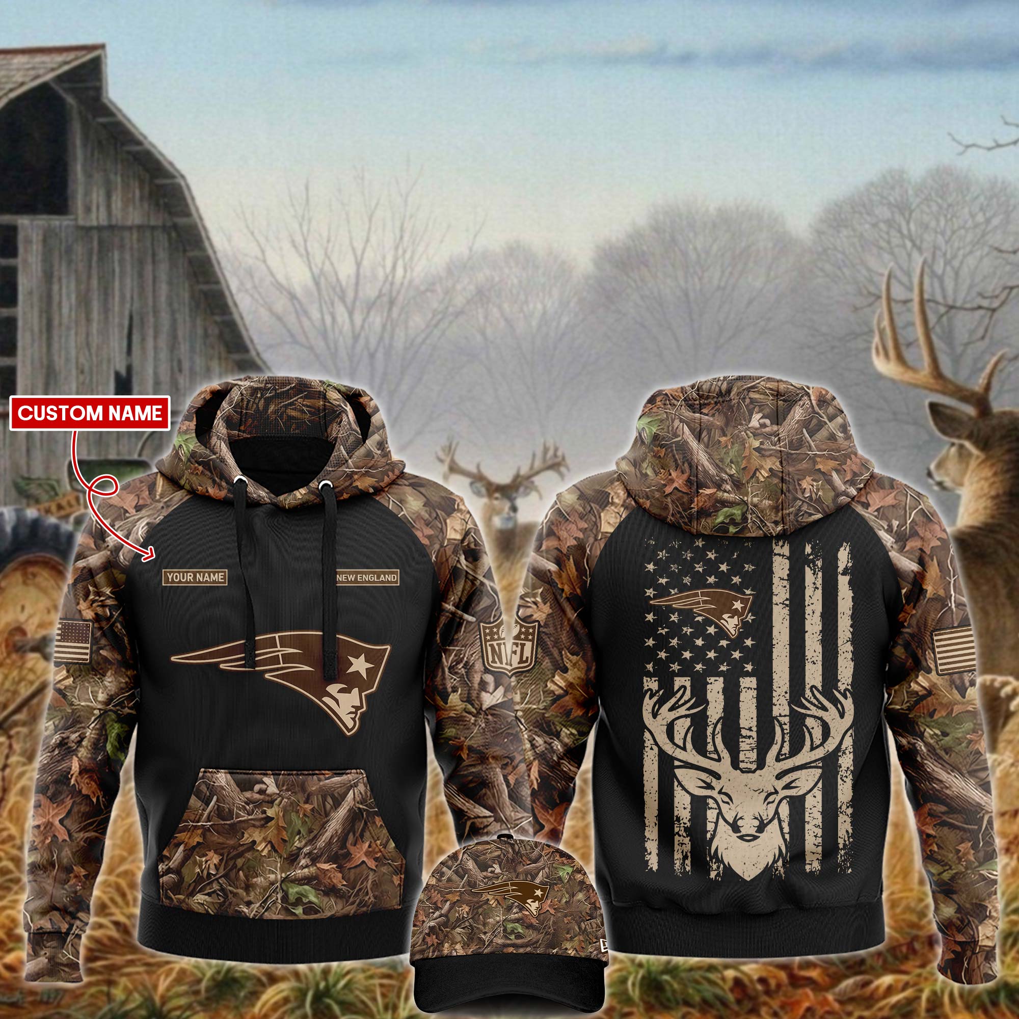 New England Patriots x Hunting  Hoodie  s 