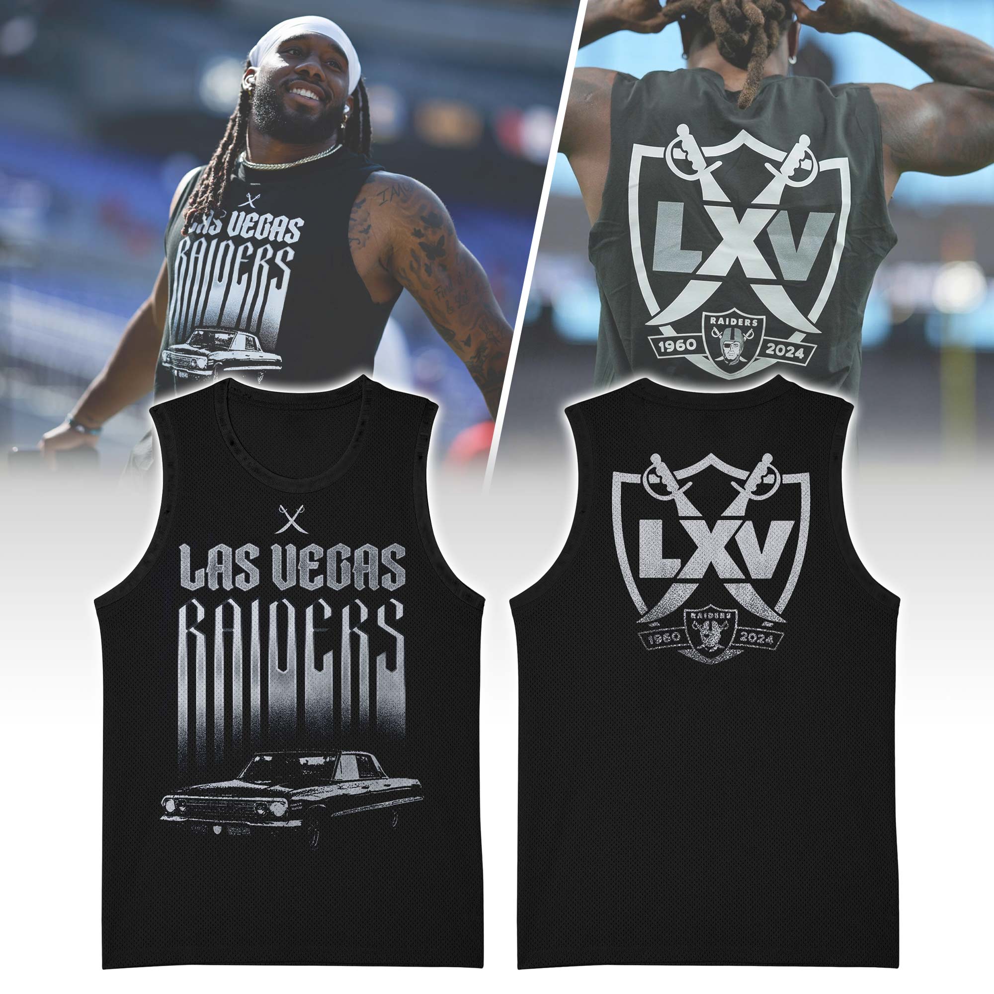 NEW ERA RAIDERS 65TH SEASON TANK TOP 
