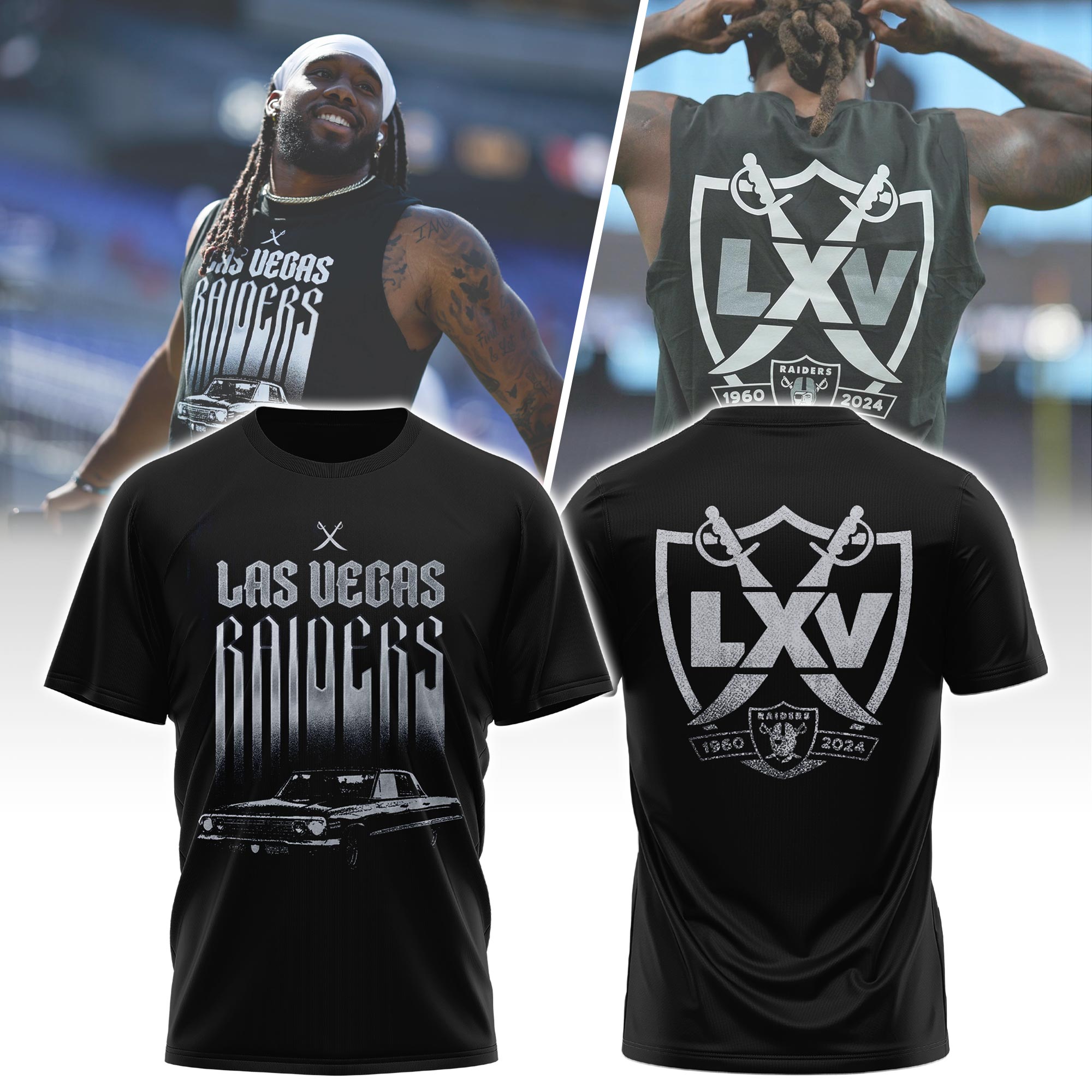 NEW ERA RAIDERS 65TH SEASON TANK TOP   T SHIRT 