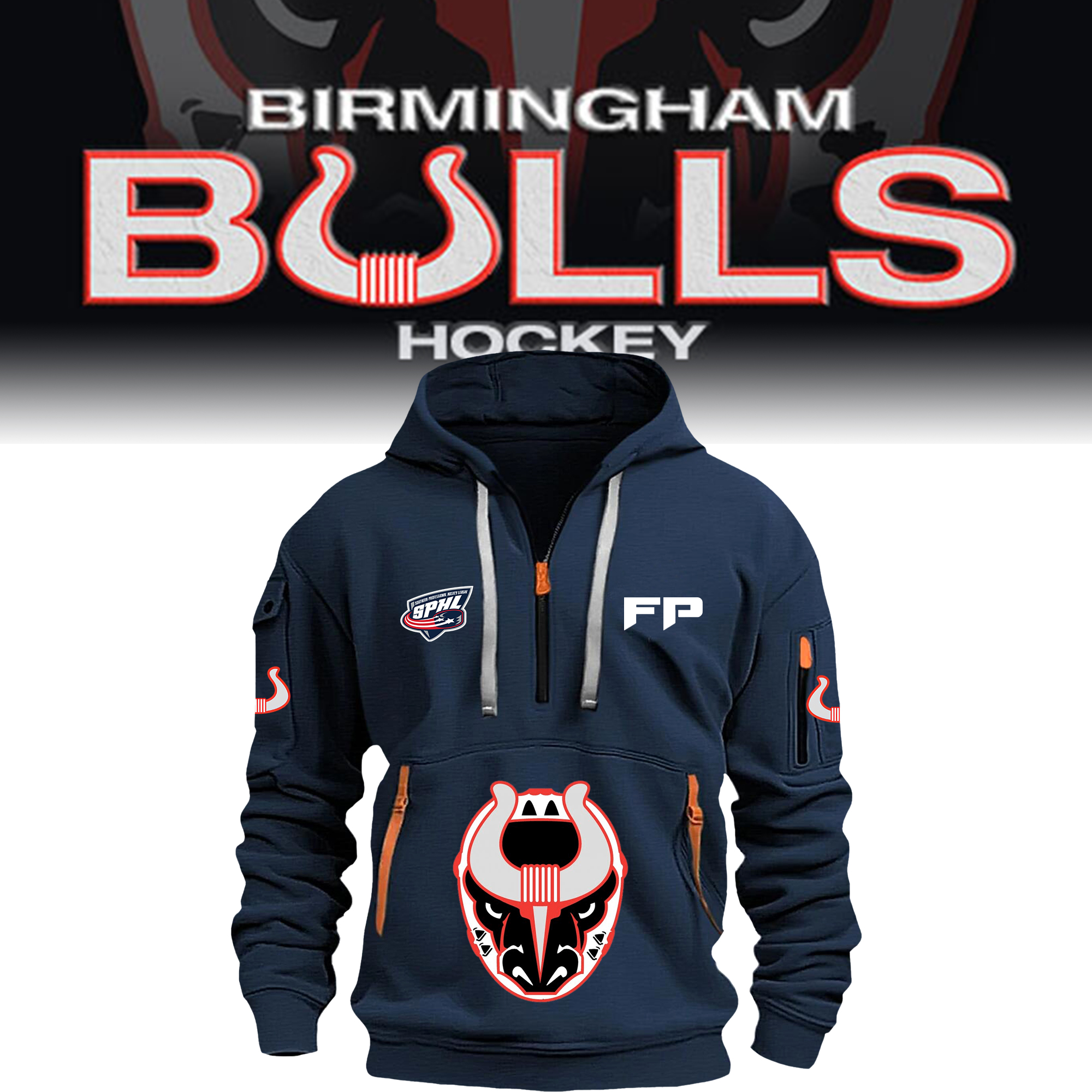 New Hoodie Birmingham Bulls 2024 
