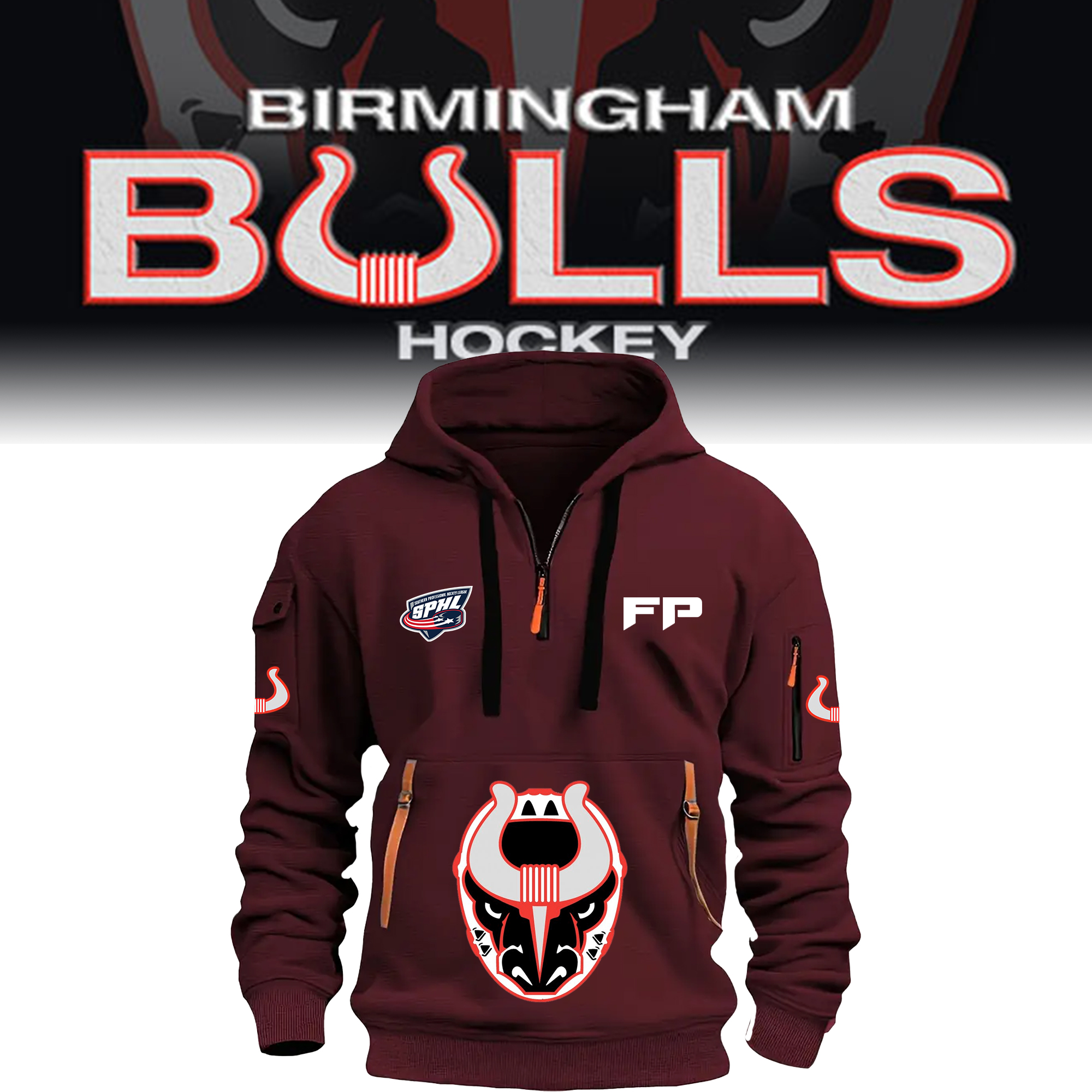 New Hoodie Birmingham Bulls 2024 