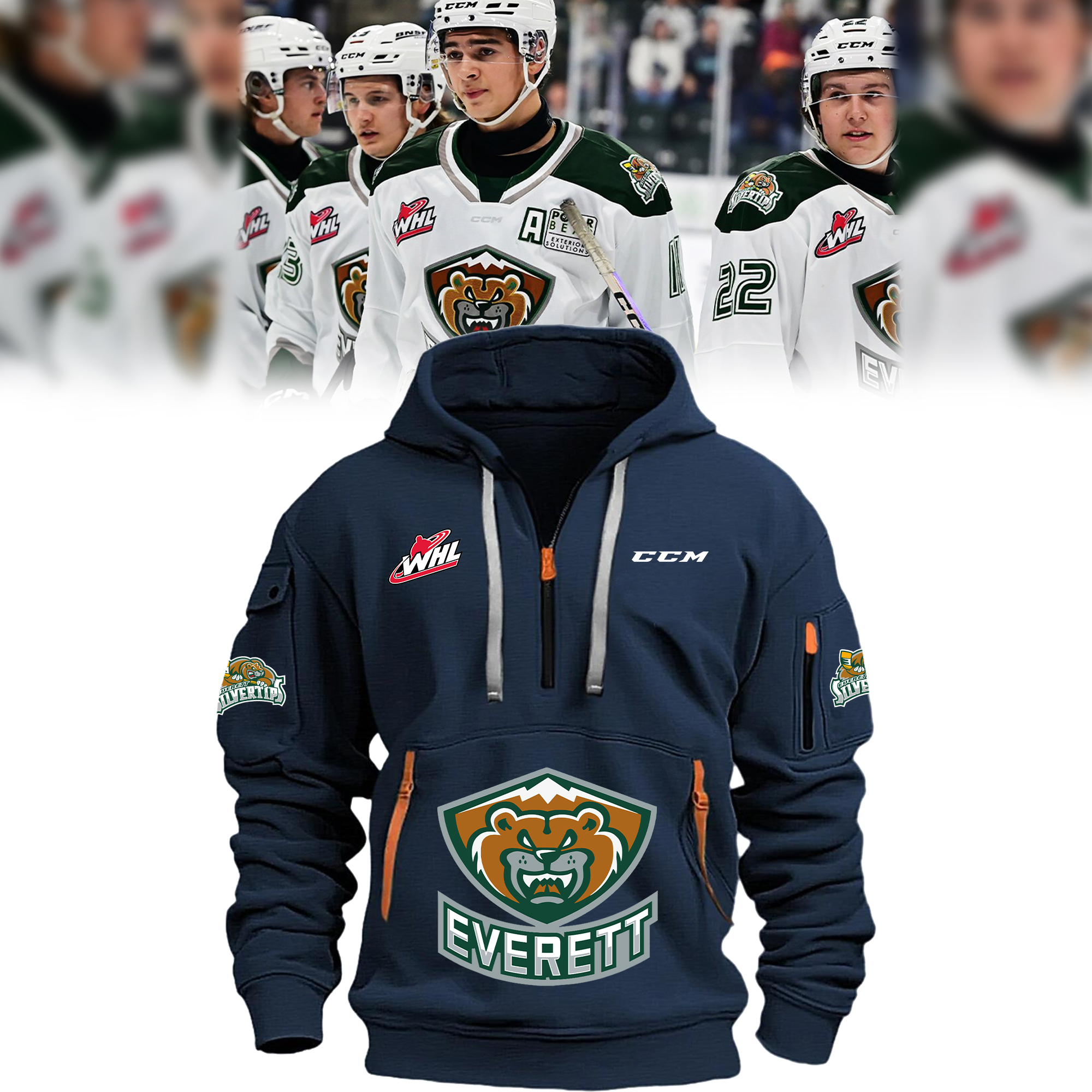 New Hoodie Everett Silvertips 2024 