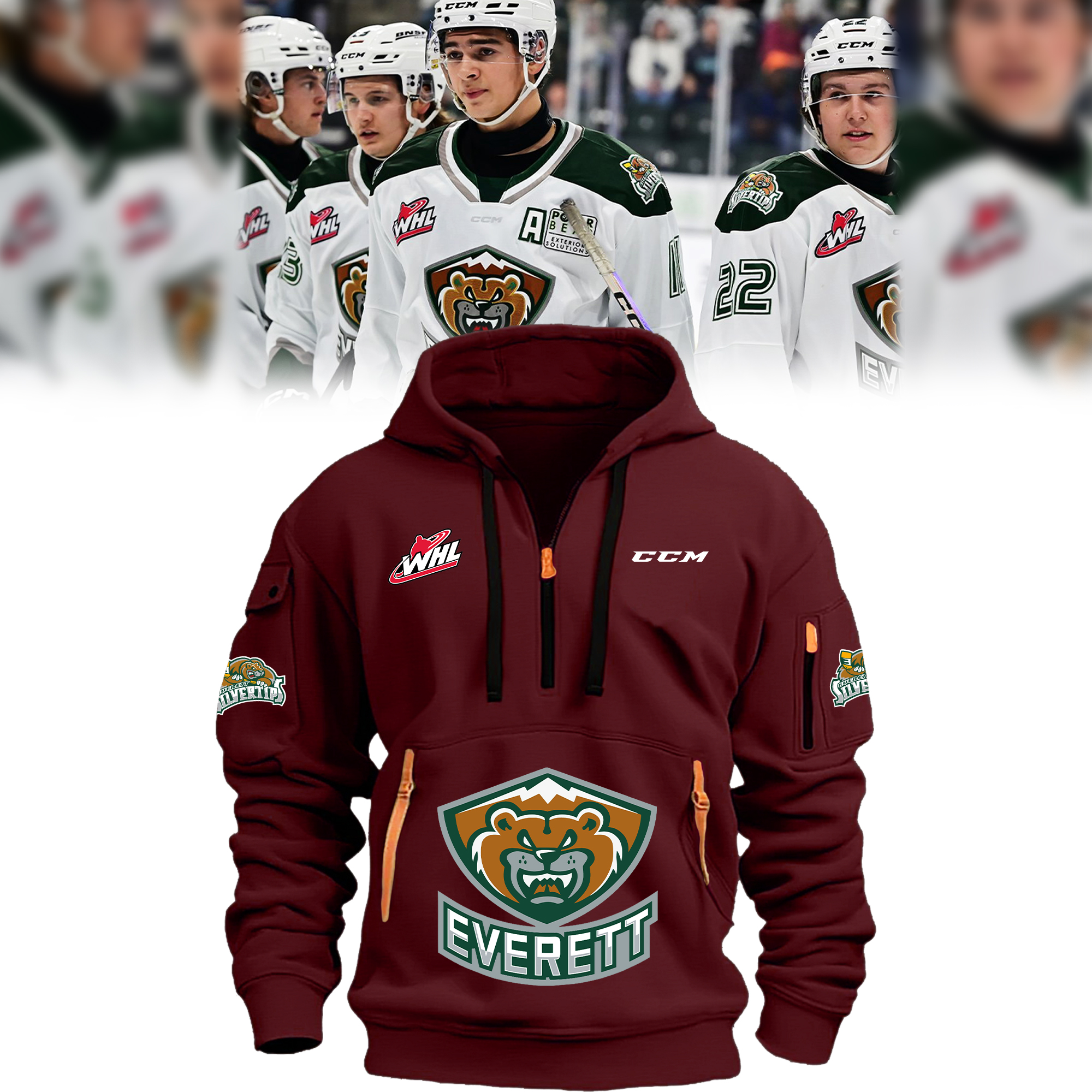 New Hoodie Everett Silvertips 2024 