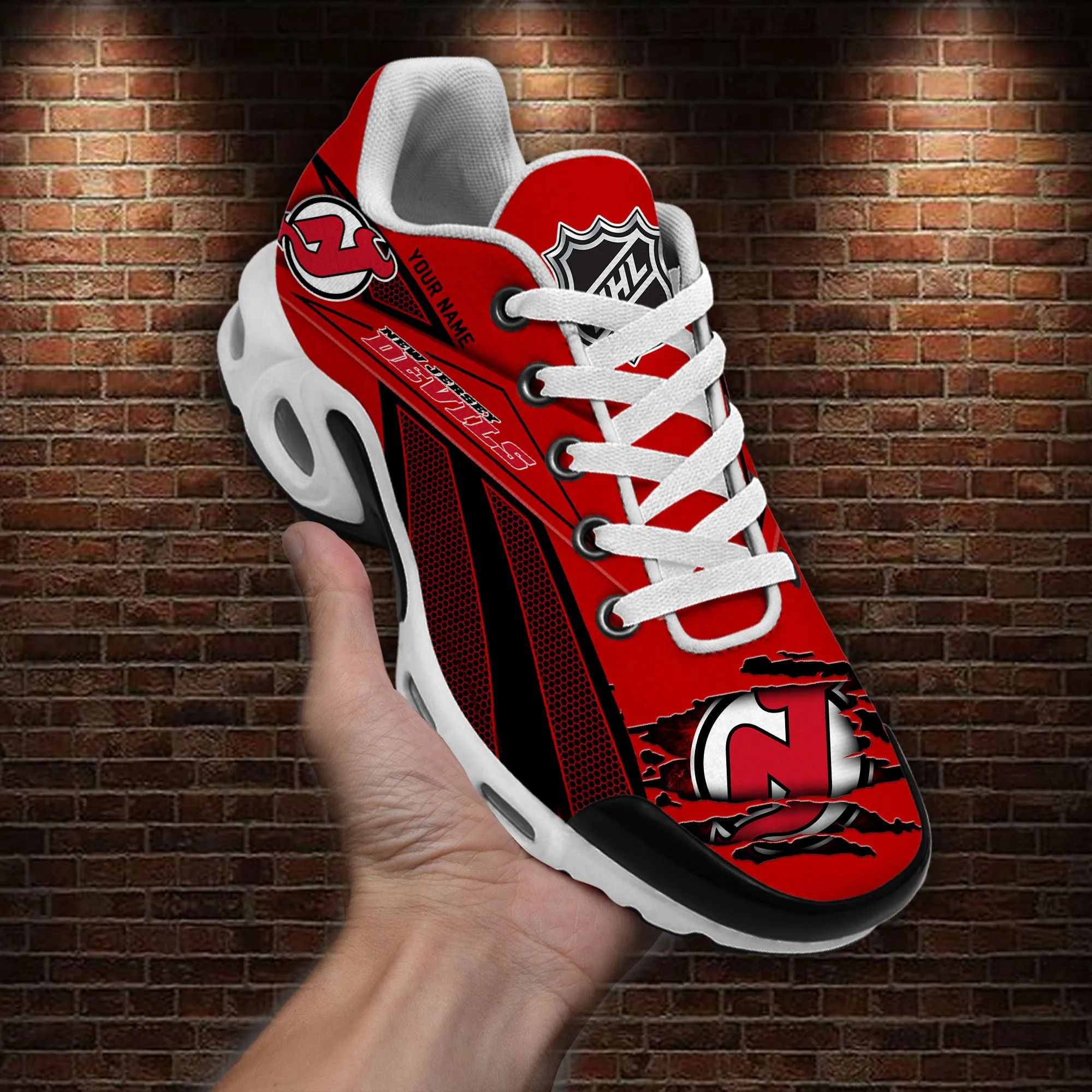 New Jersey Devils Sport Team TN Air Max Shoes Air Cushion Sneakers 702YM-8183
