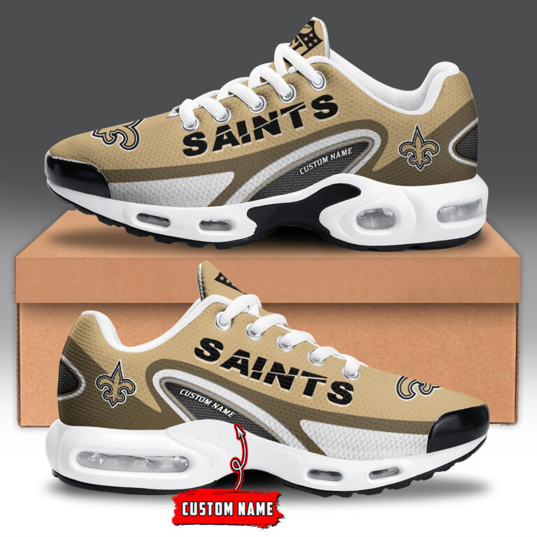 New Orleans Saints Personalized Name Team Logo Mix Colors Oval Line TN Shoes Air Cushion Sneakers