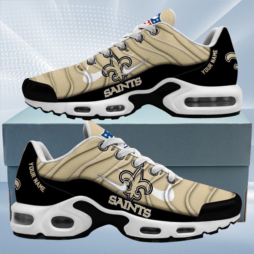 New Orleans Saints Personalized Name Team Mix Colors V4 TN Air Max Shoes Air Cushion Sneakers