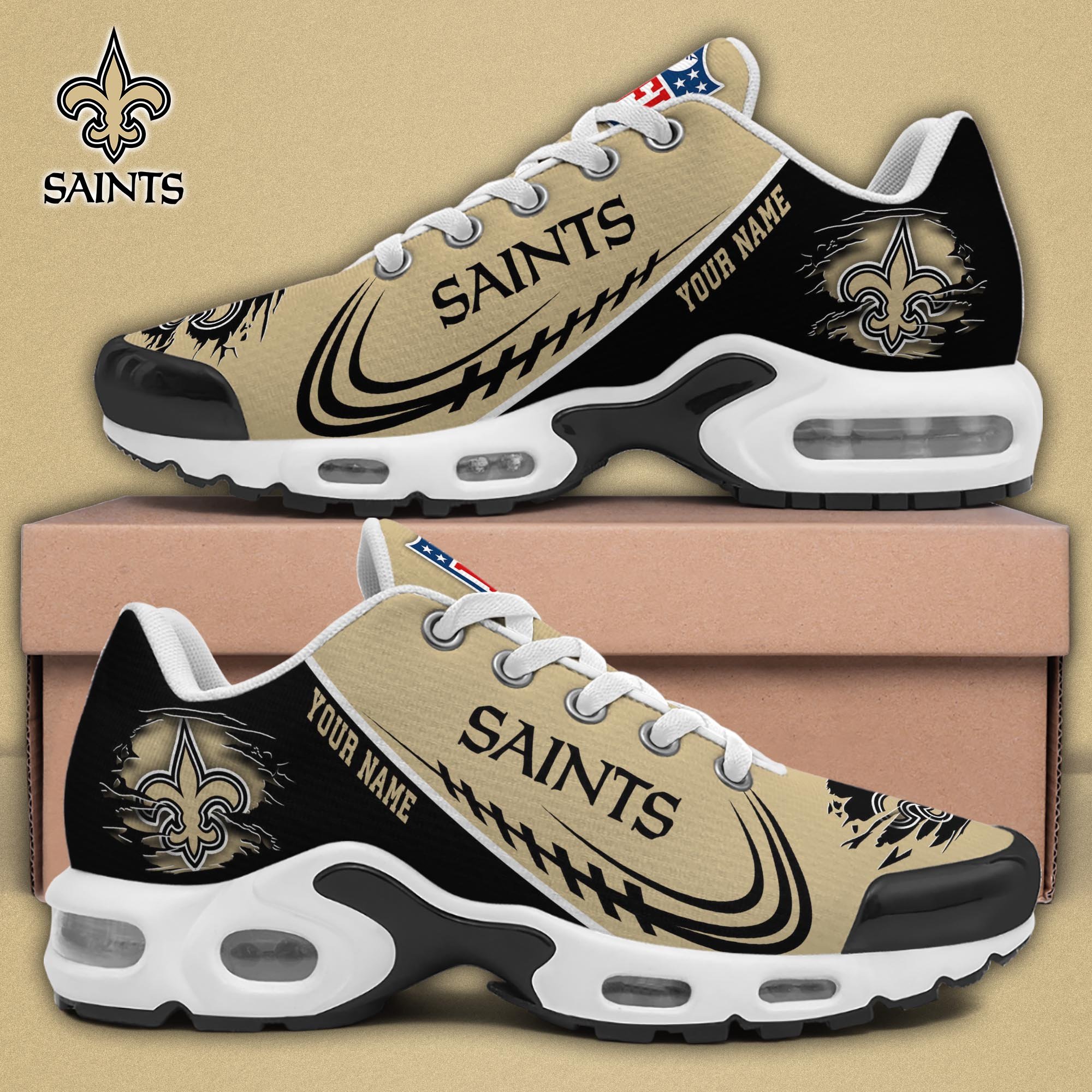 New Orleans Saints TN Shoes 2025 Version Custom Name