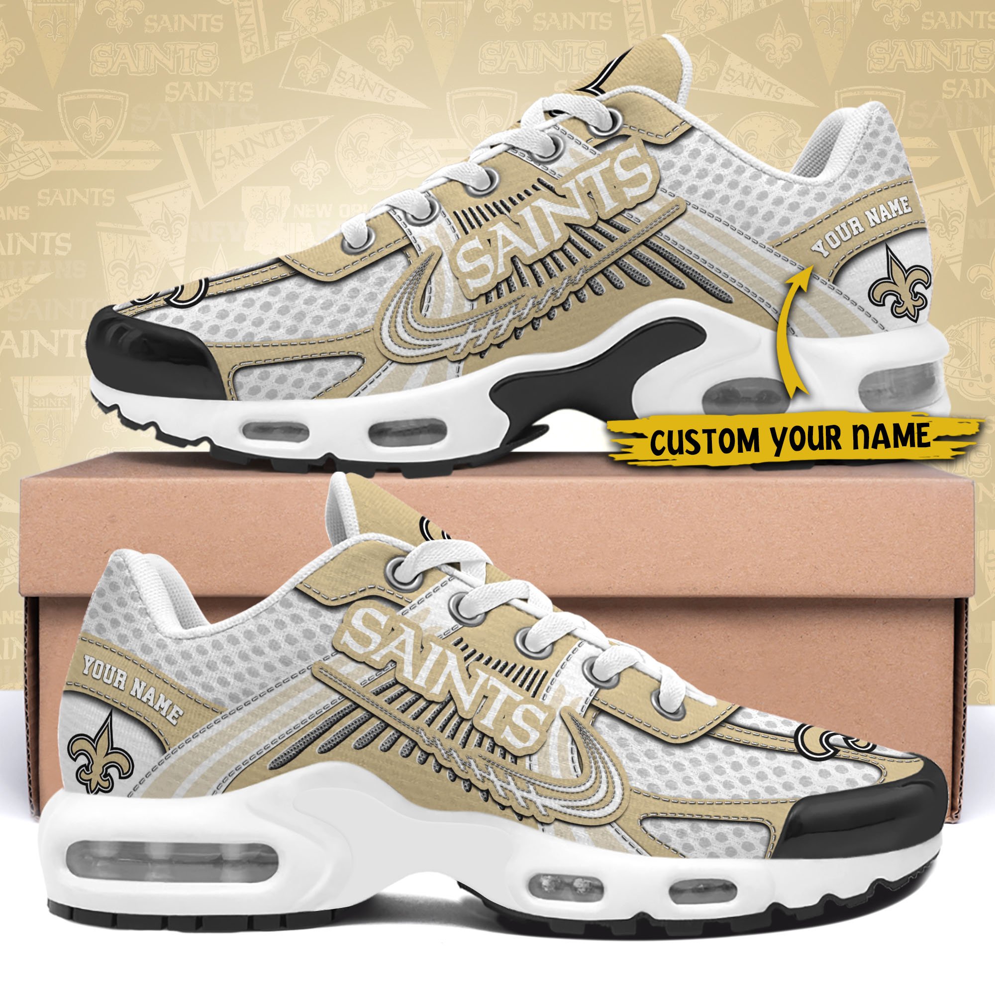 New Orleans Saints TN Shoes Custom Your Name, Sport Team Shoes