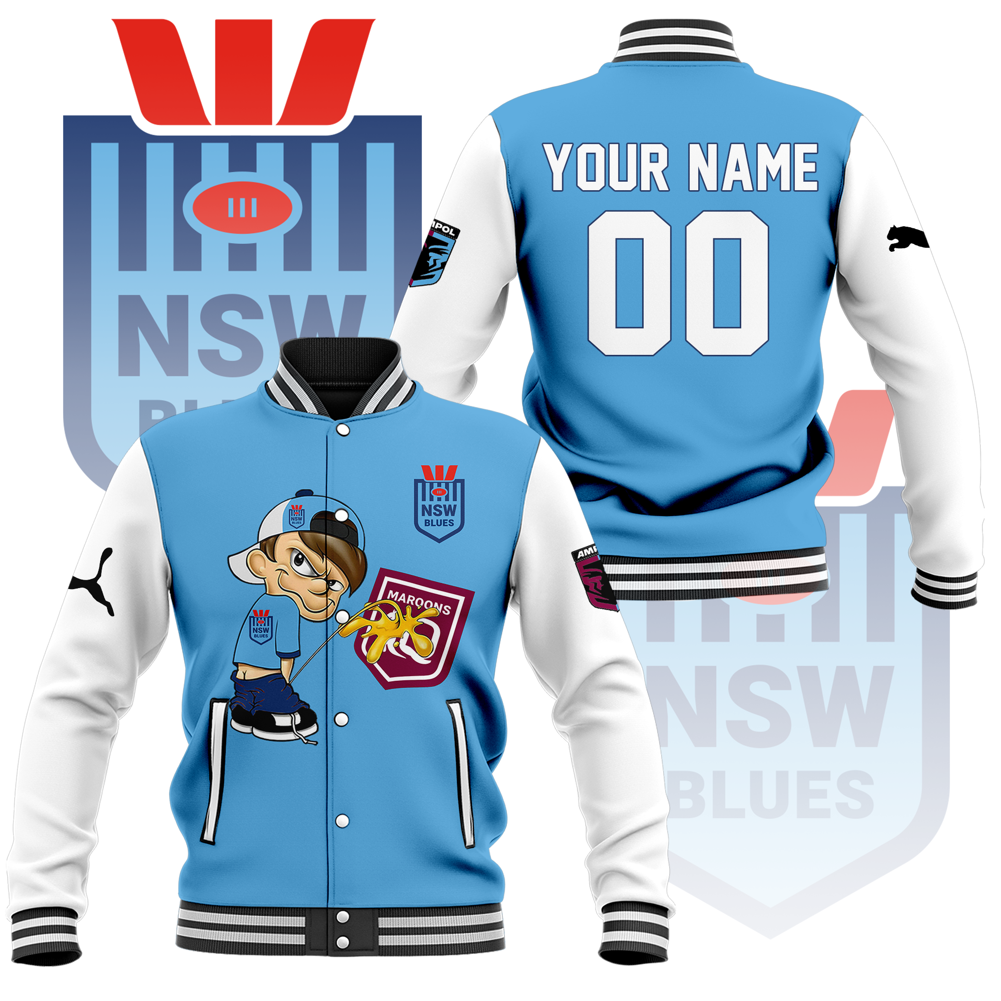 New South Wales Blues Shirt   Argyle Patterns Style Tough Fan Rugby For Life 