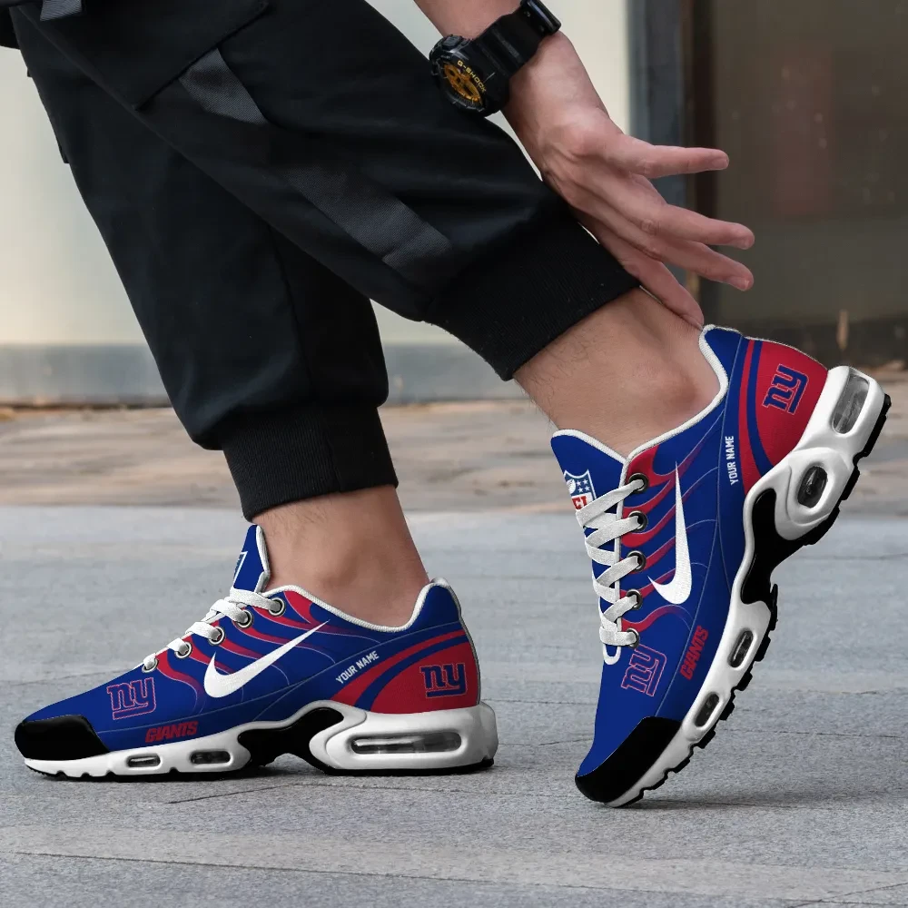 New York Giants Personalized Name Team Mix Colors V3 TN Air Max Shoes Air Cushion Sneakers