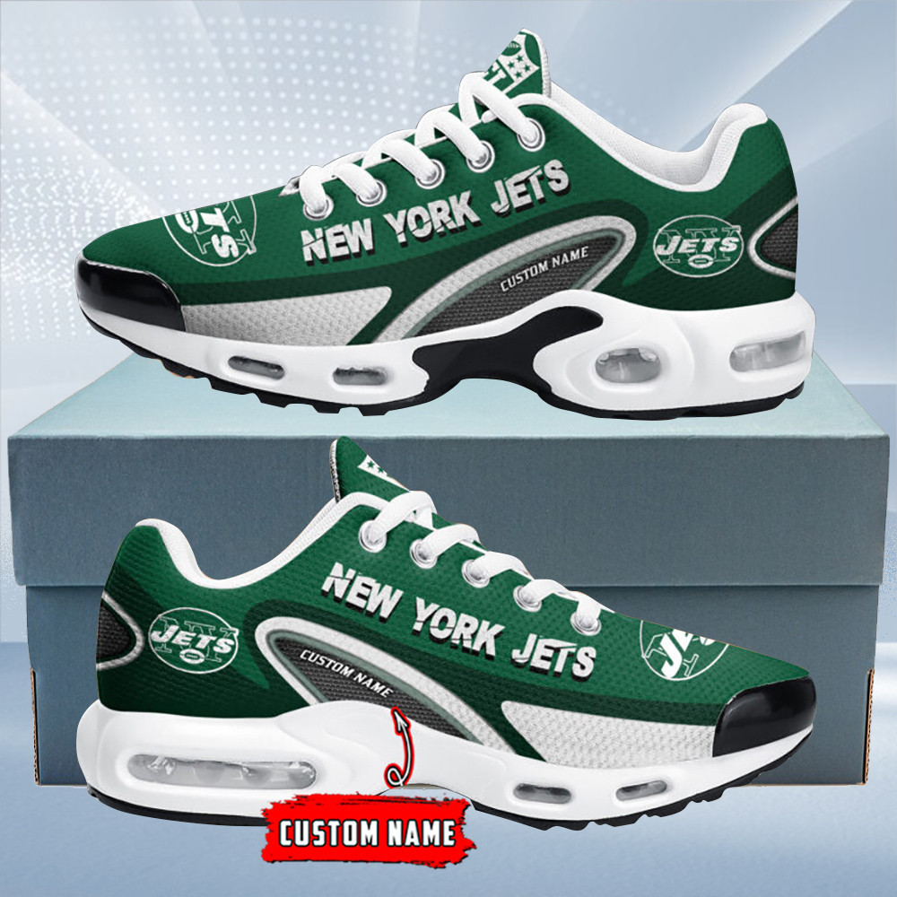 New York Jets Personalized Name Team Logo Mix Colors Oval Line TN Air Max Shoes Air Cushion Sneakers
