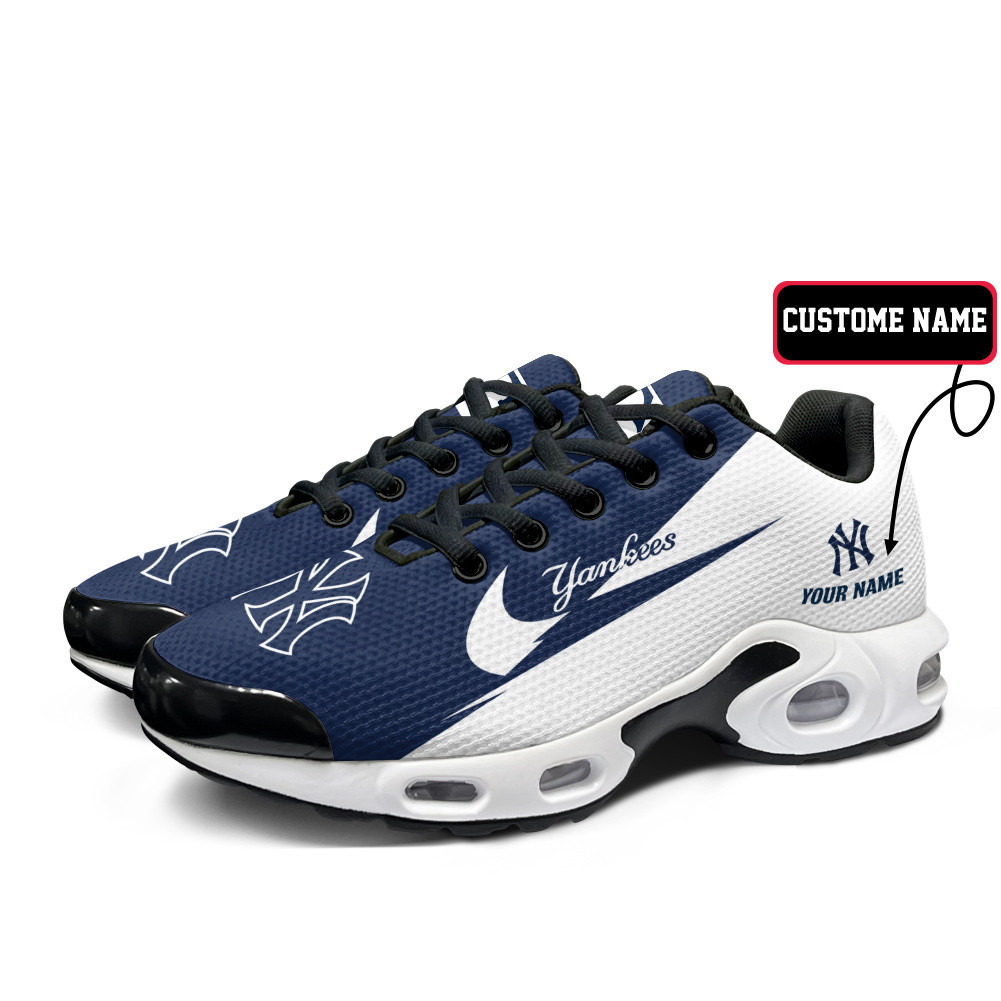 New York Yankees Personalized Name Team Logo Wings Of God Pattern TN Shoes Air Cushion Sneakers