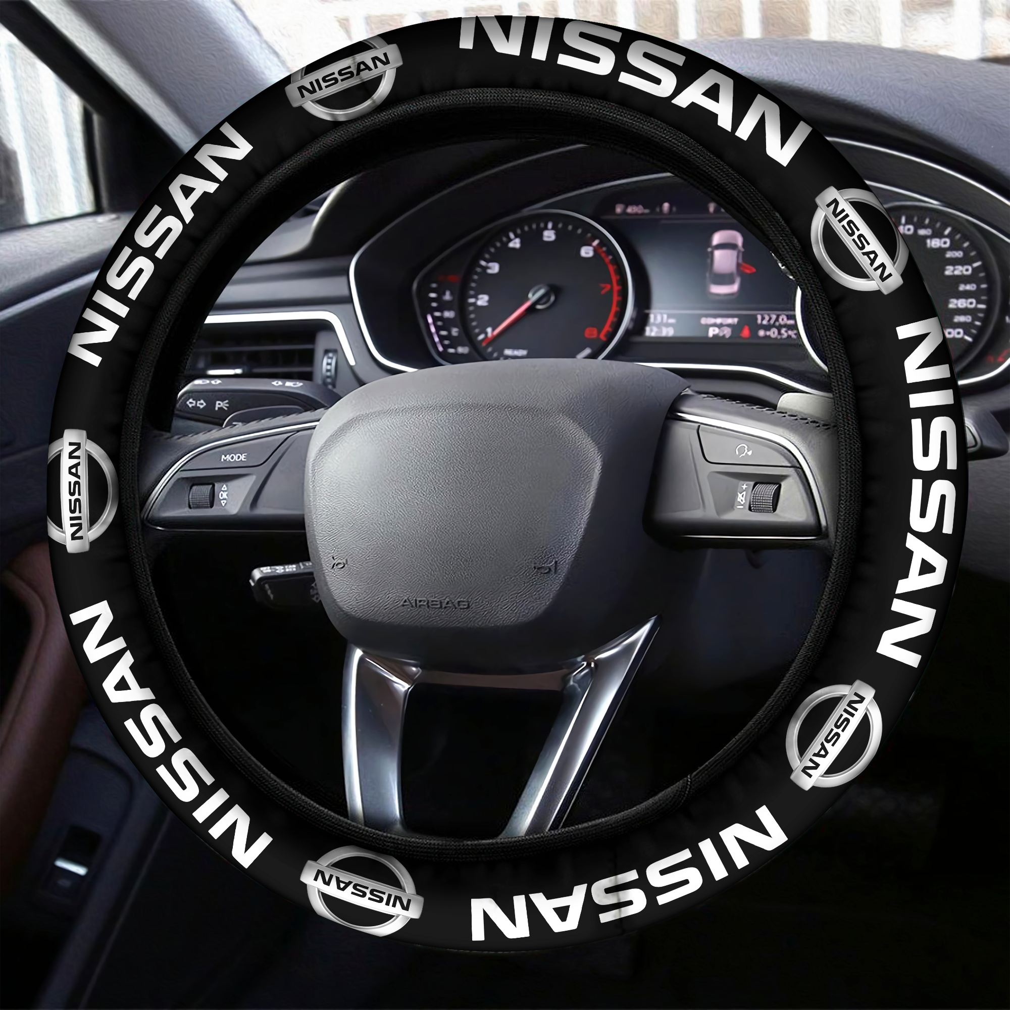 Nissan Steering Wheel Cover Black 