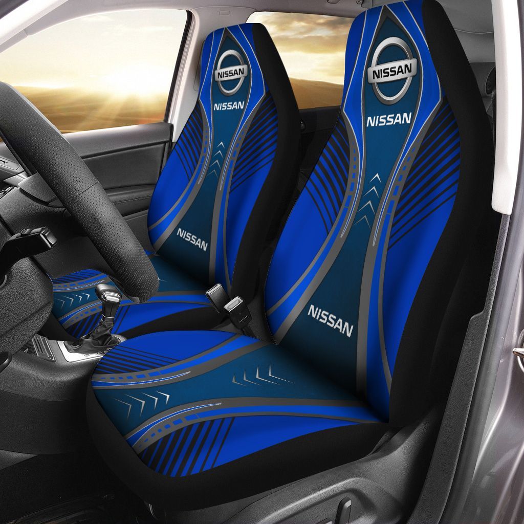 Nissan Ttt-Ht Car Seat Cover (Set Of 2) Ver 1 (Blue) 