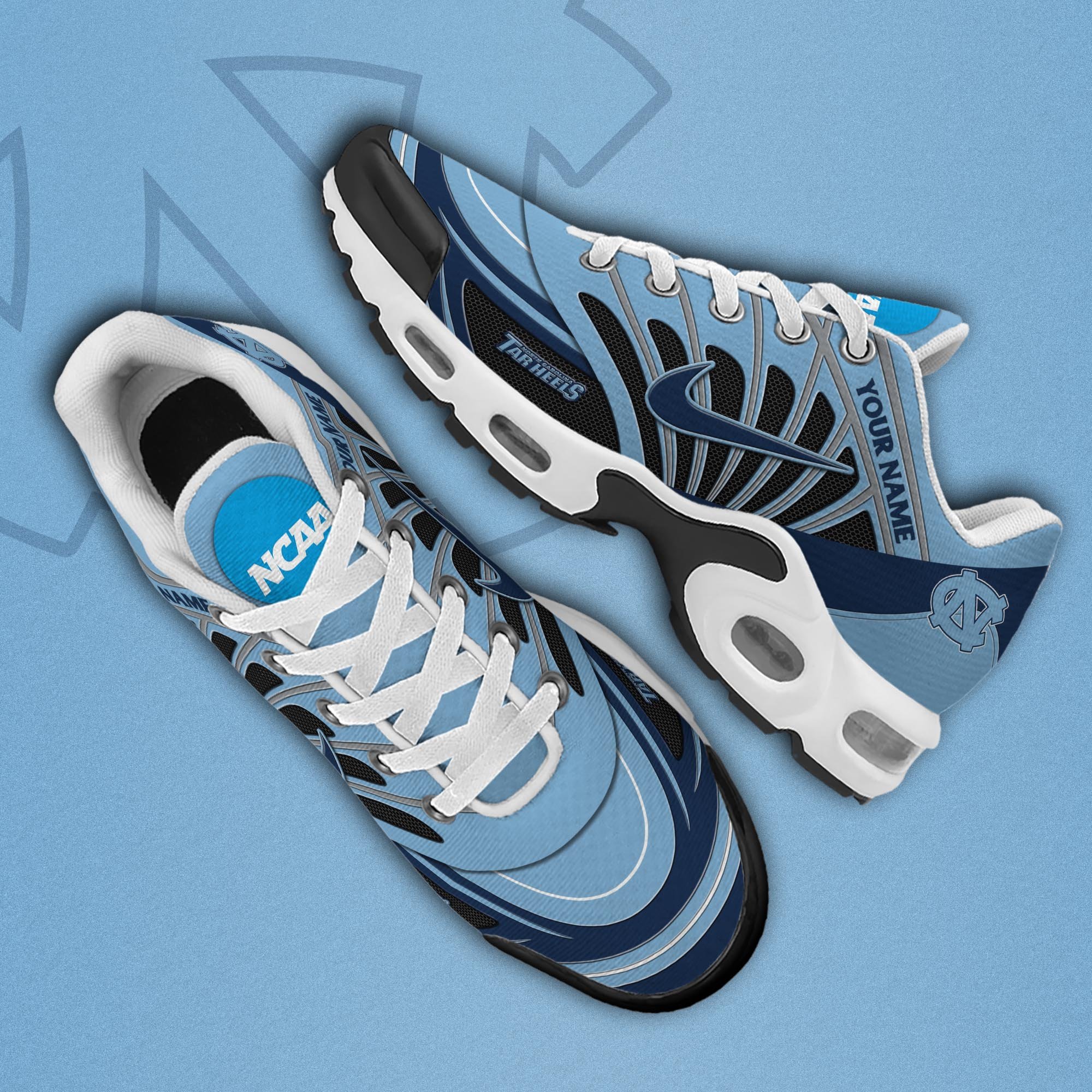North Carolina Tar Heels TN Shoes 2025 Version Custom Name