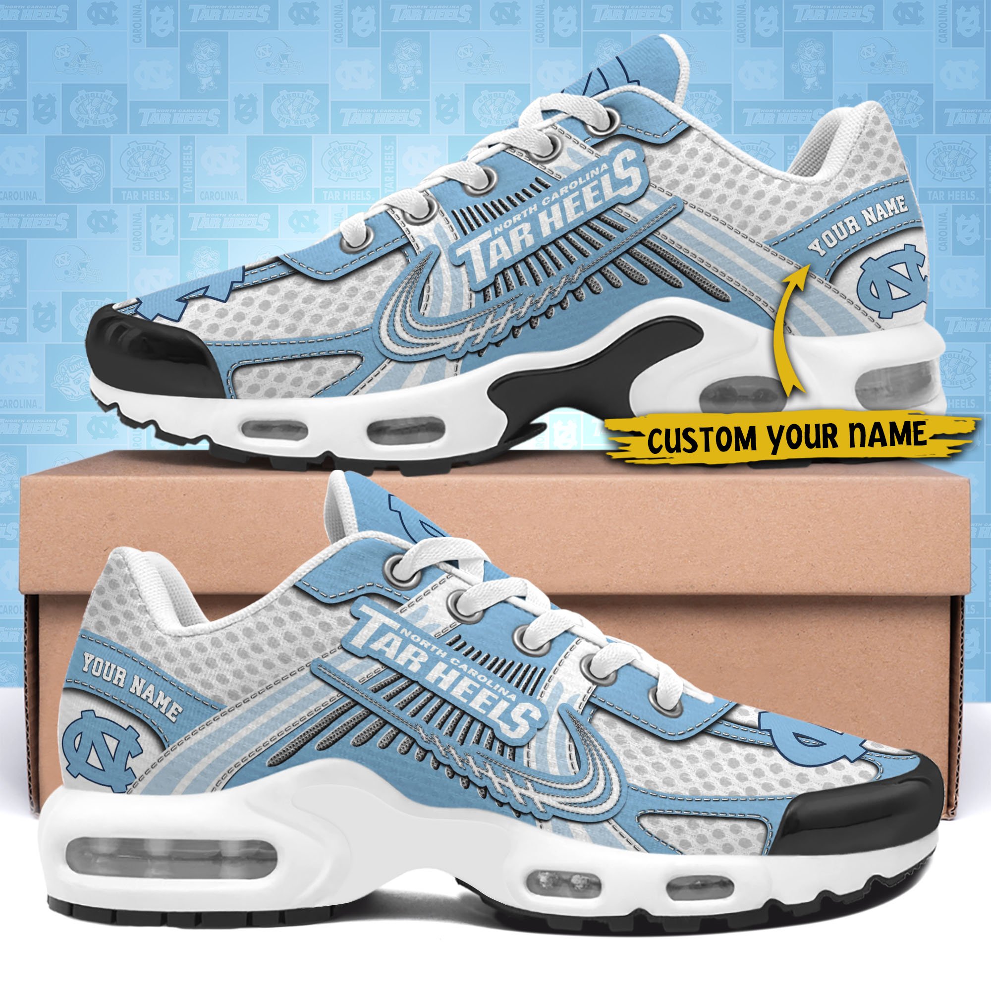 North Carolina Tar Heels TN Shoes Custom Your Name, Sport Shoes
