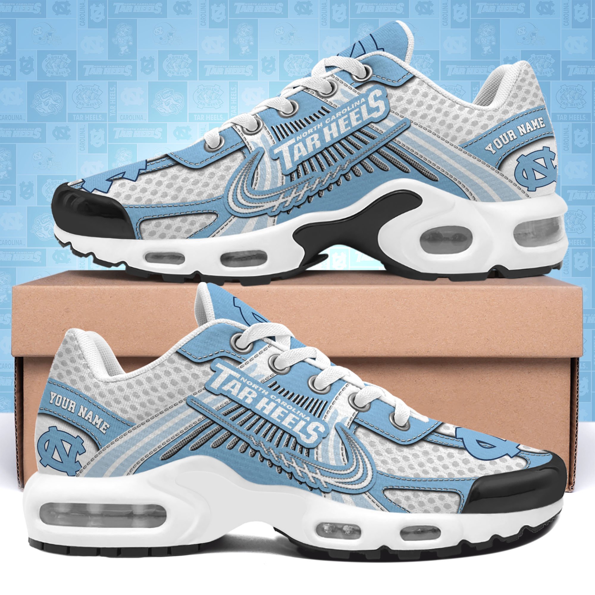North Carolina Tar Heels TN Shoes Custom Your Name, Sport Shoes