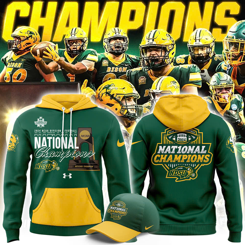 North Dakota State Bison football FCS National Champions Hoodie 
