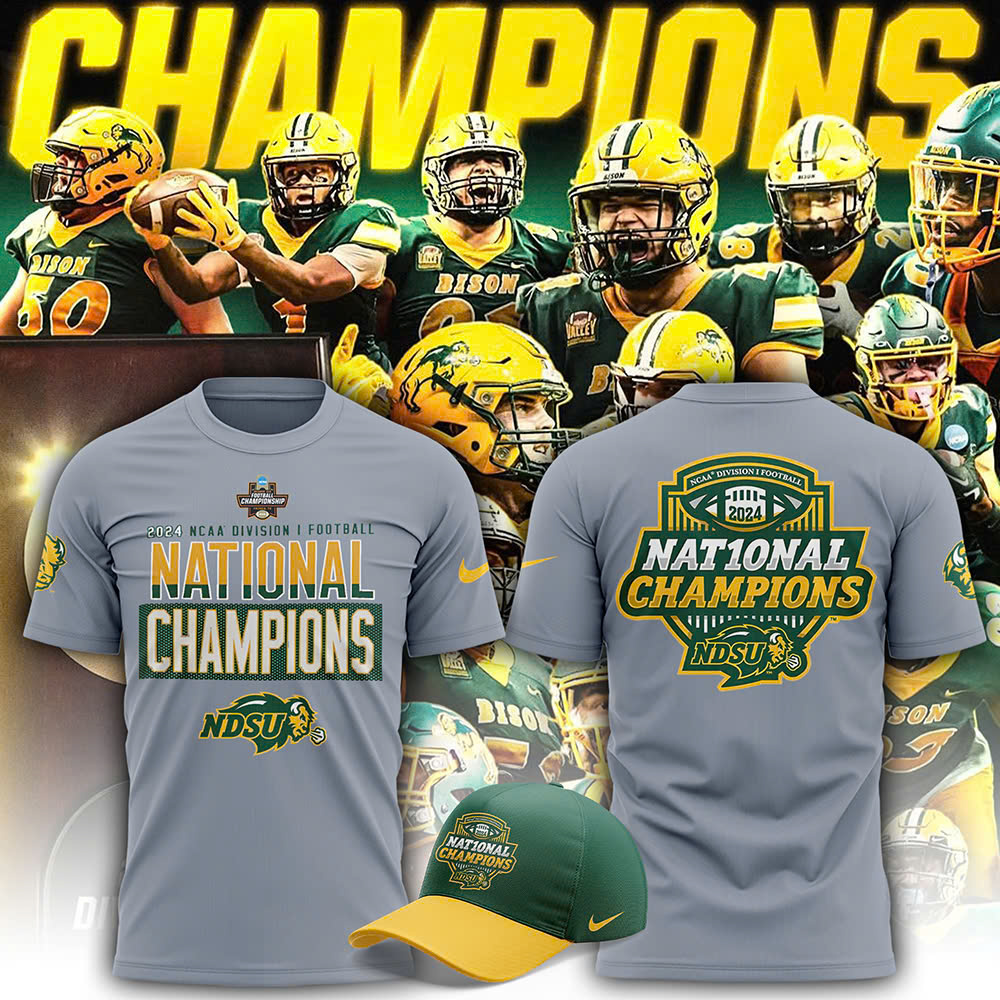 North Dakota State Bison football FCS National Champions Tshirt 
