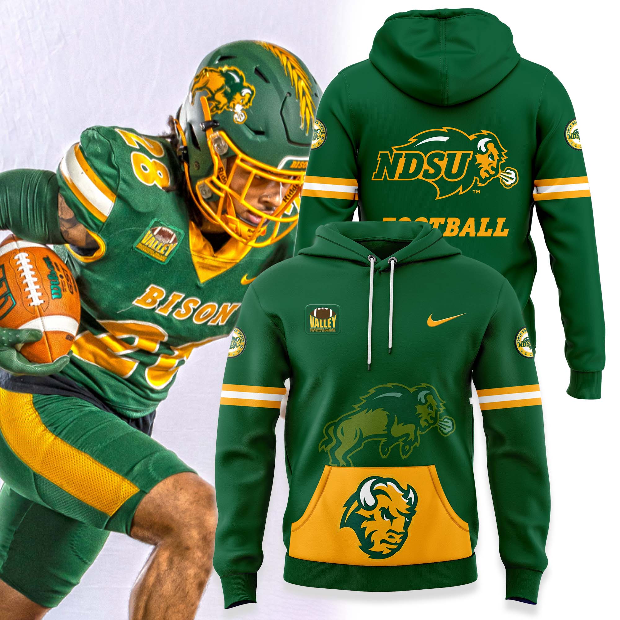 North Dakota State Bison football New Hoodie 