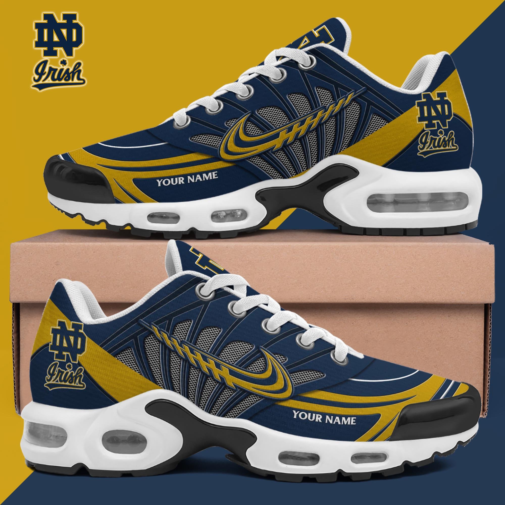Notre Dame Fighting Irish TN Shoes 2025 Version Custom Name 135