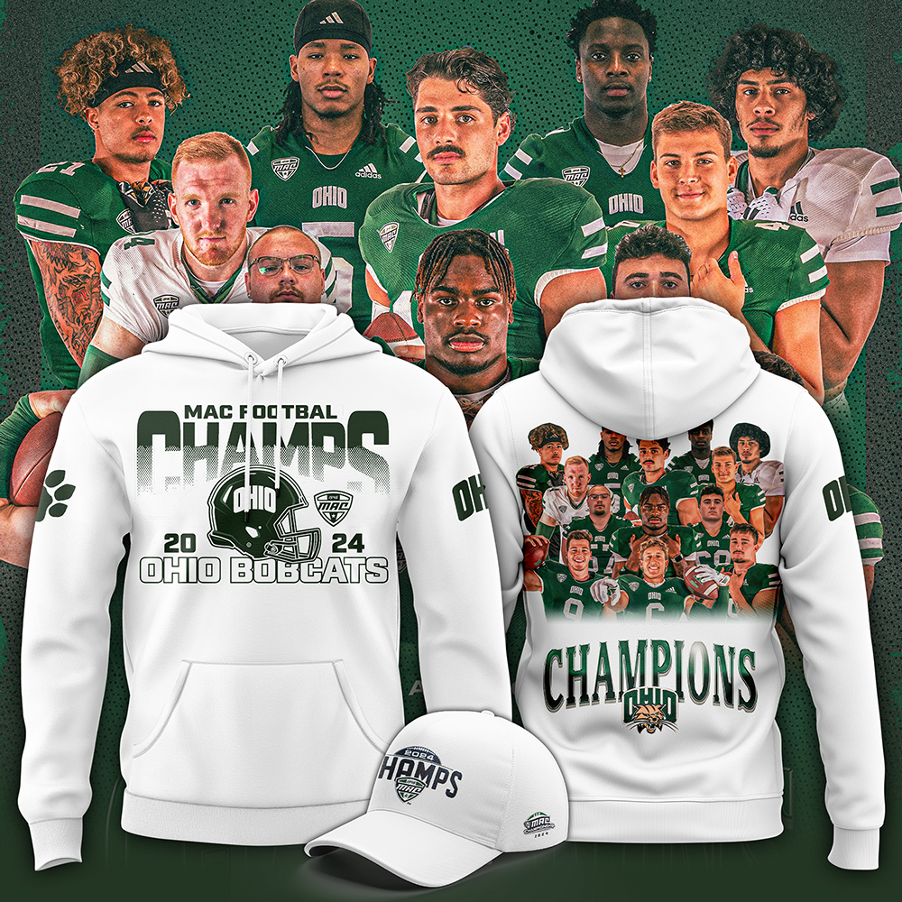 Ohio Bobcats football MAC Champions Hoodie 