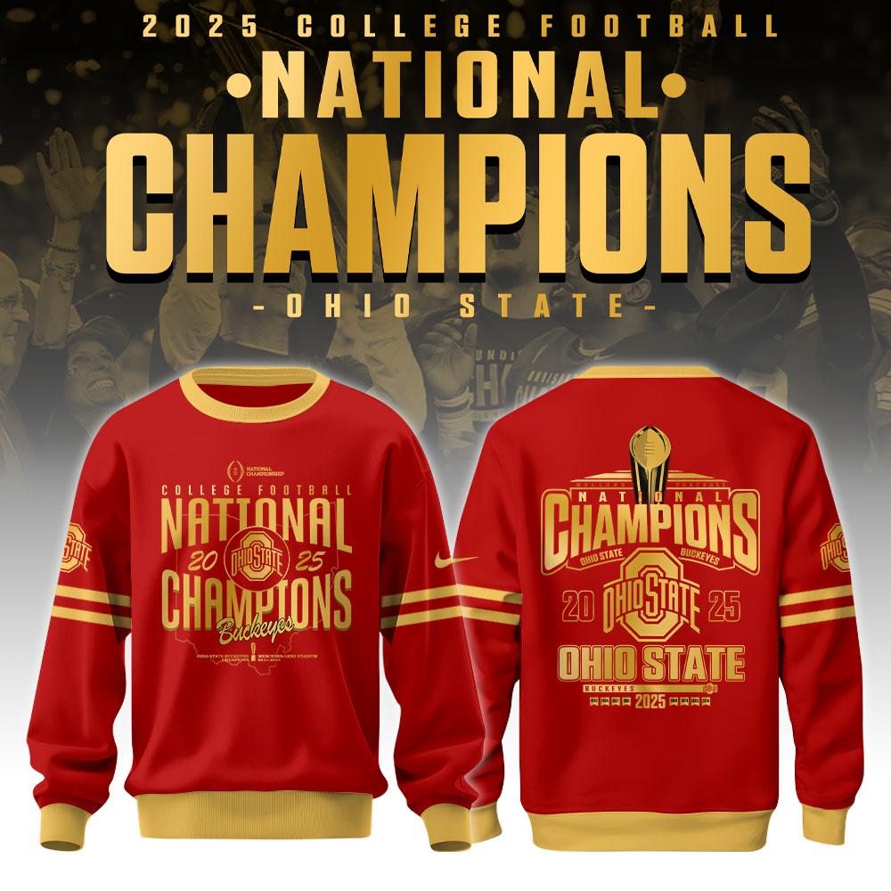 Ohio  State Buckeyes   National Champions 2025   Sweatshirt College Football v2 