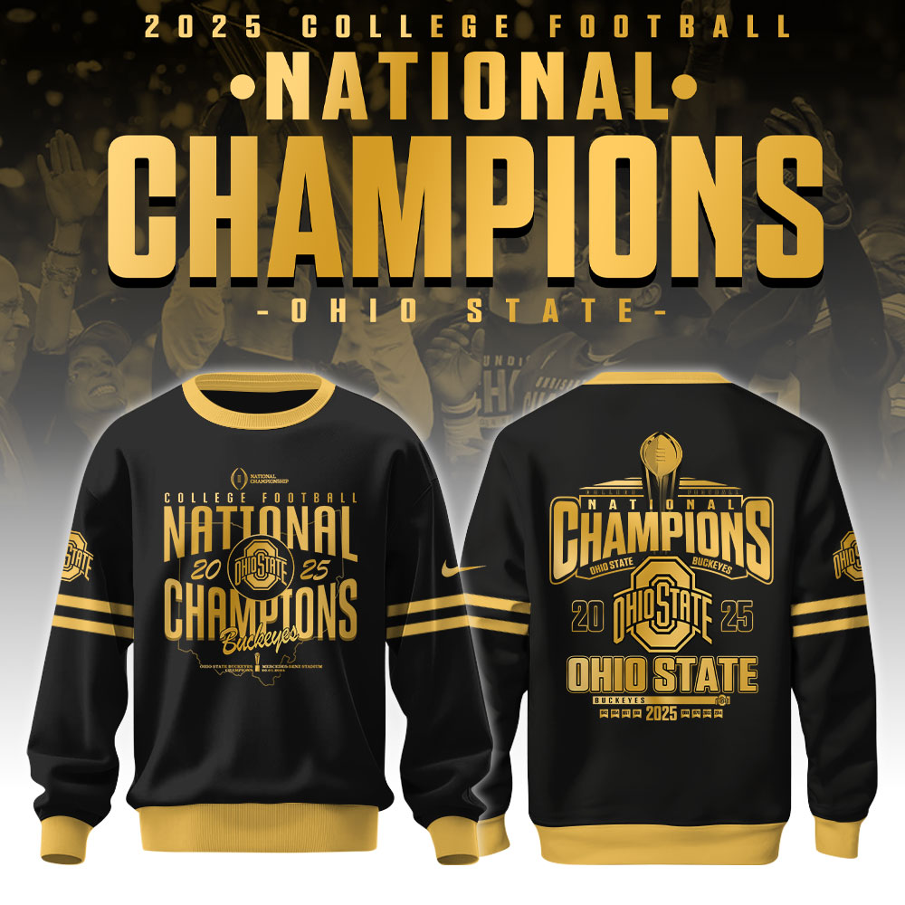 Ohio  State Buckeyes   National Champions 2025   Sweatshirt College Football v3 