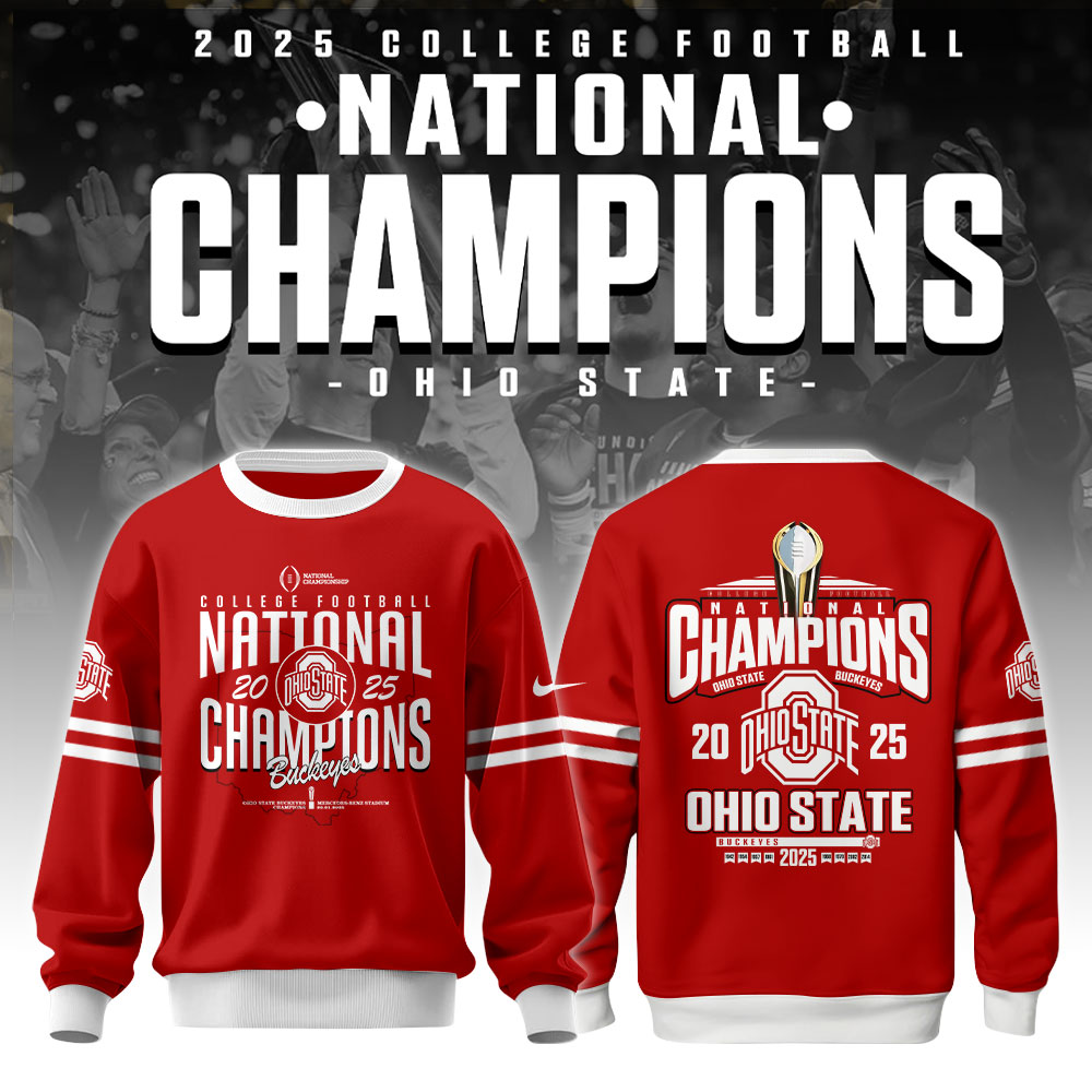 Ohio  State Buckeyes   National Champions 2025   Sweatshirt College Football 