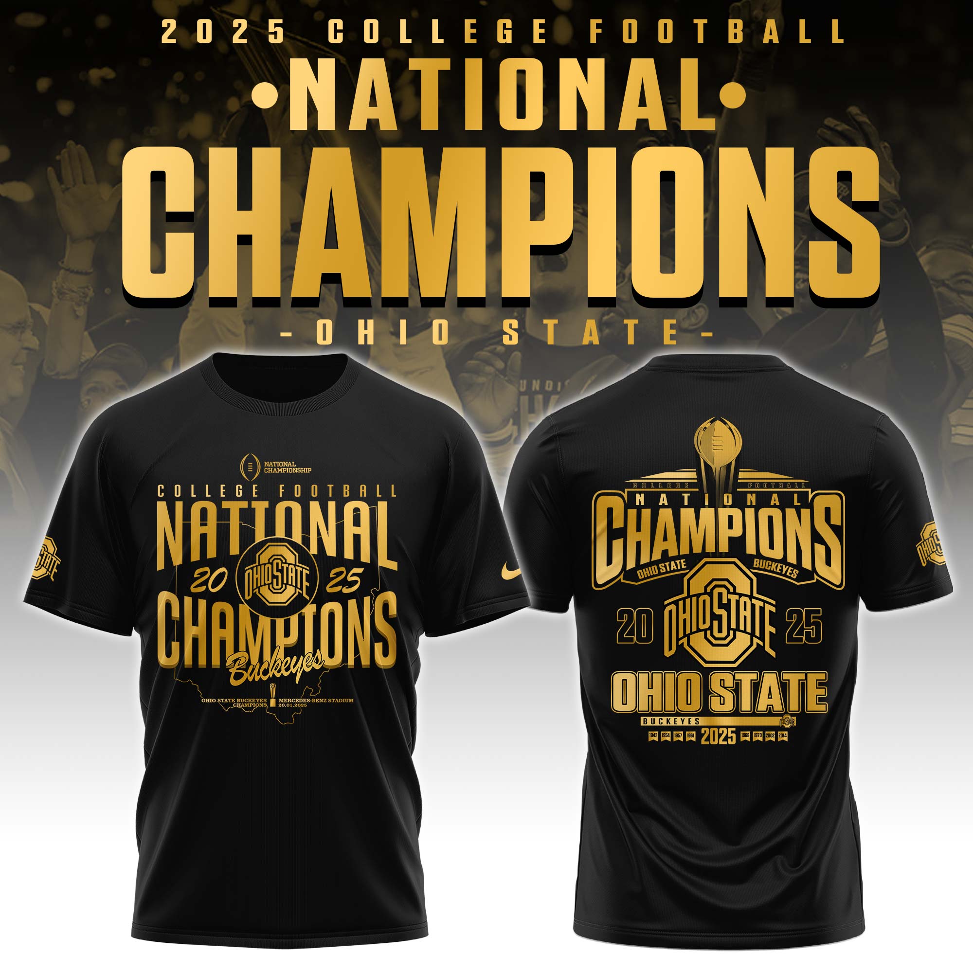 Ohio  State Buckeyes   National Champions 2025   Tshirt College Football v3 