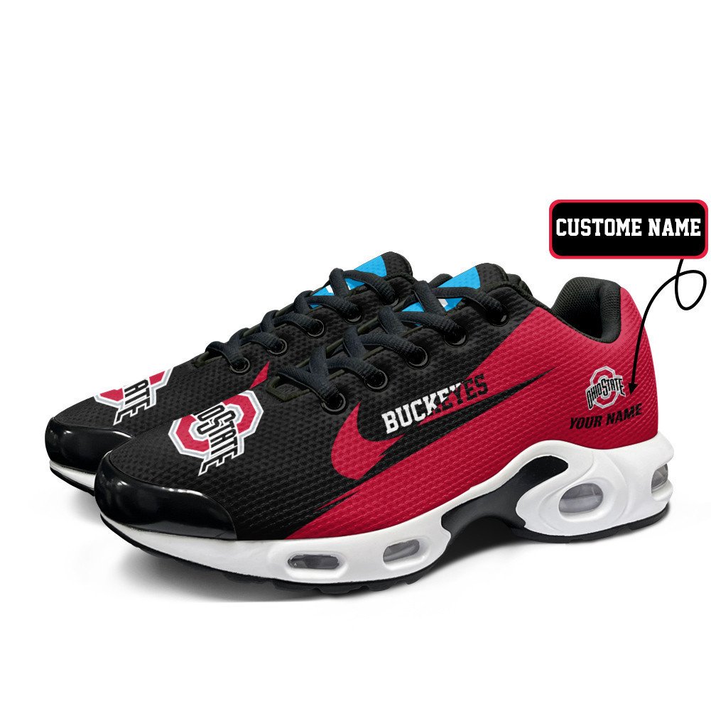 Ohio State Buckeyes Personalized Name Team Logo Wings Of God Pattern TN Shoes Air Cushion Sneakers