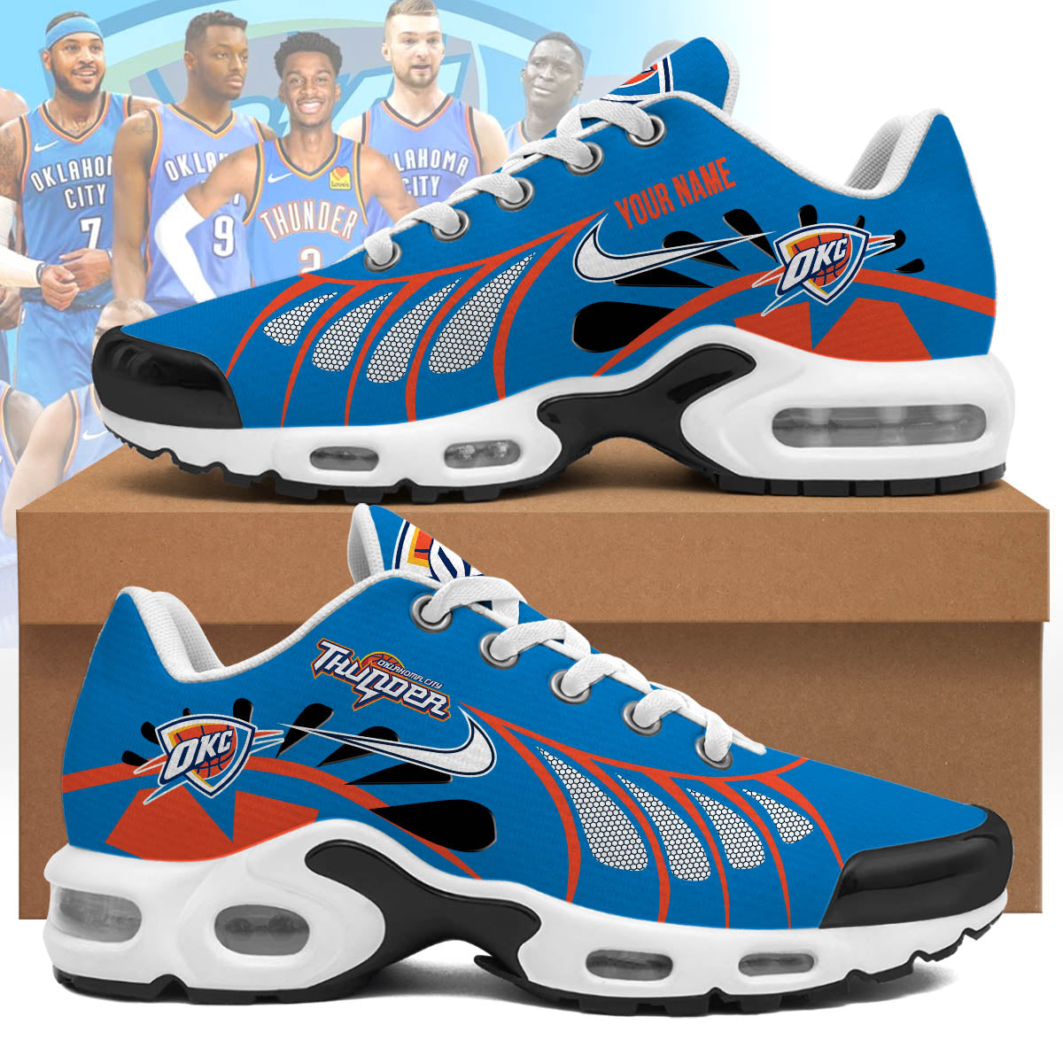 Oklahoma City Thunder Personalized Air Max Shoes 