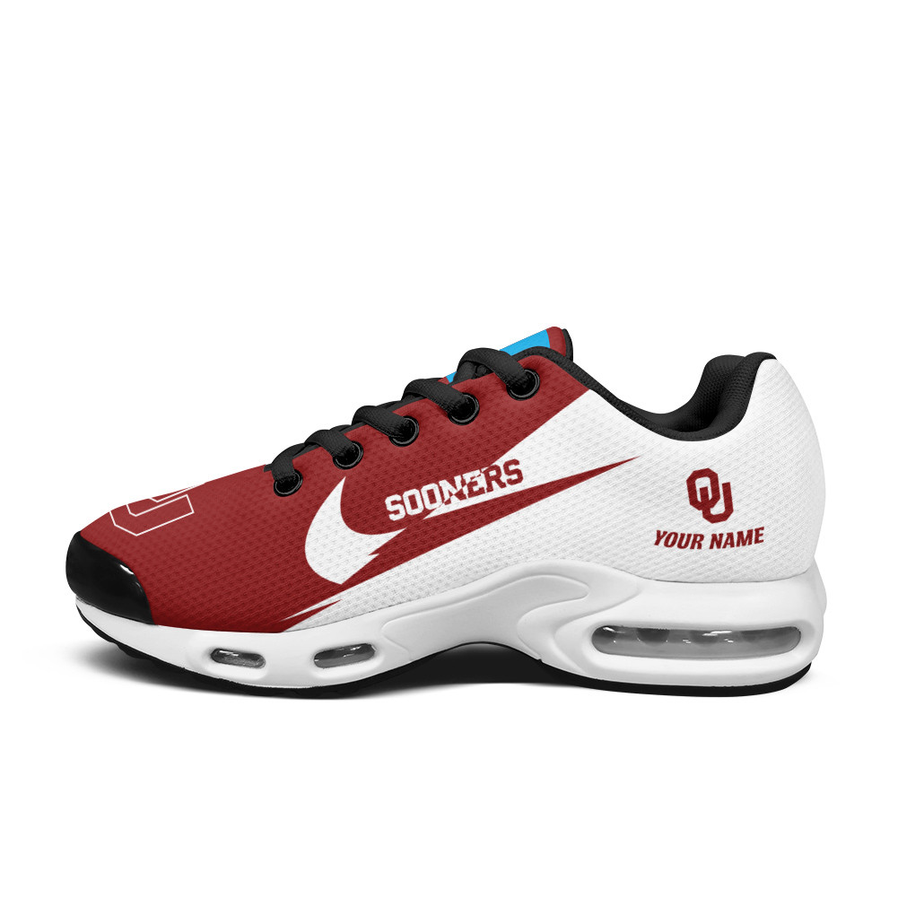 Oklahoma Sooners Personalized Name Team Logo Wings Of God Pattern TN Air Max Shoes Air Cushion Sneakers