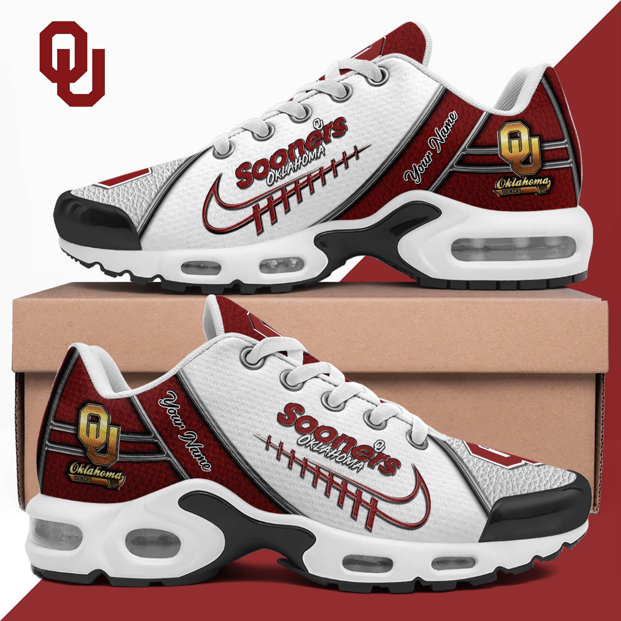 Oklahoma Sooners TN Shoes 2025 Version Custom Your Name, Football Team Shoes 516