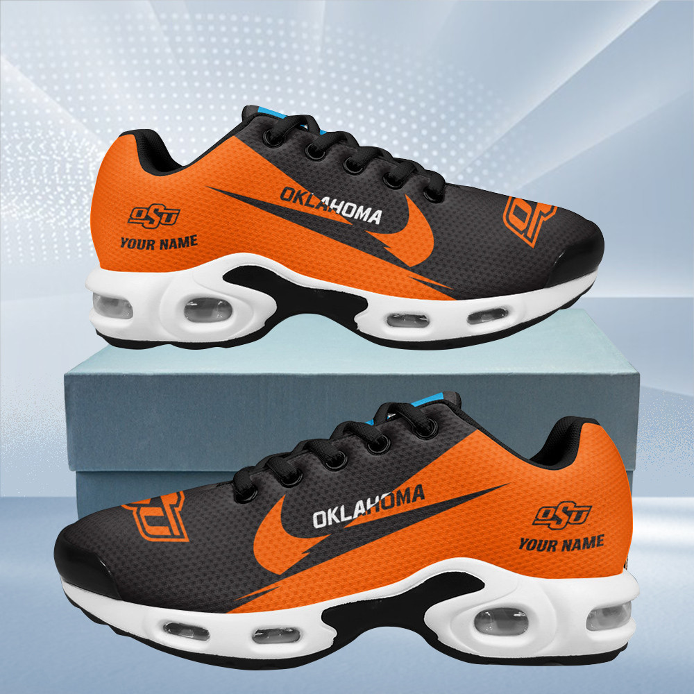 Oklahoma State Cowboys Personalized Name Team Logo Wings Of God Pattern TN Air Max Shoes Air Cushion Sneakers
