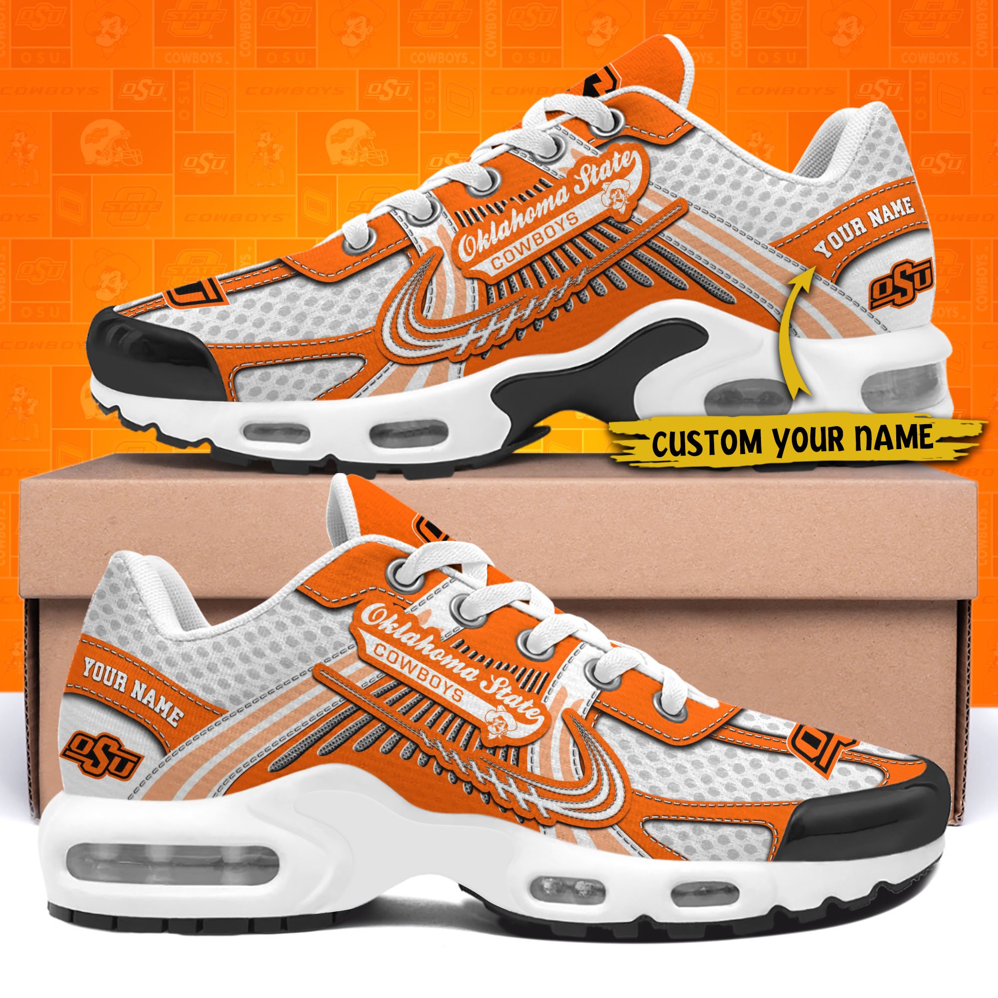 Oklahoma State Cowboys TN Shoes Custom Your Name, Sport Shoes