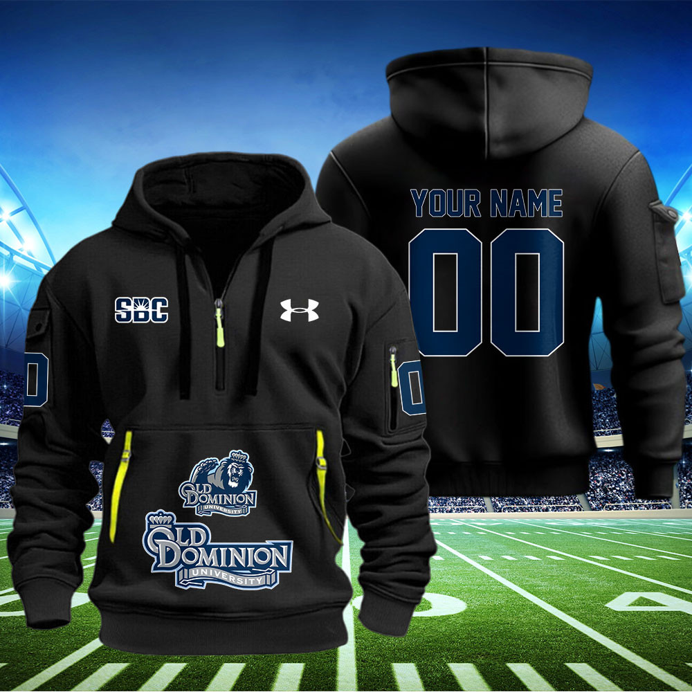 Old Dominion Monarchs Football Quarter Zip Hoodie 
