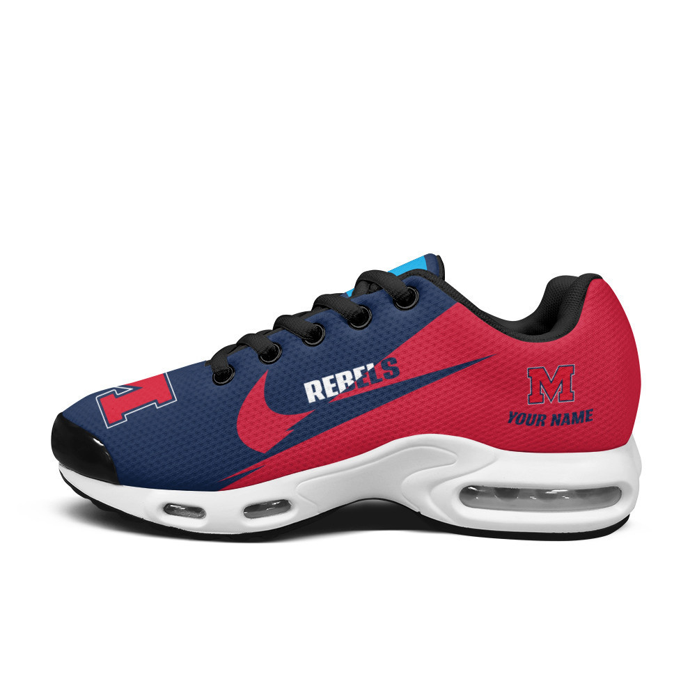 Ole Miss Rebels Personalized Name Team Logo Wings Of God Pattern TN Shoes Air Cushion Sneakers