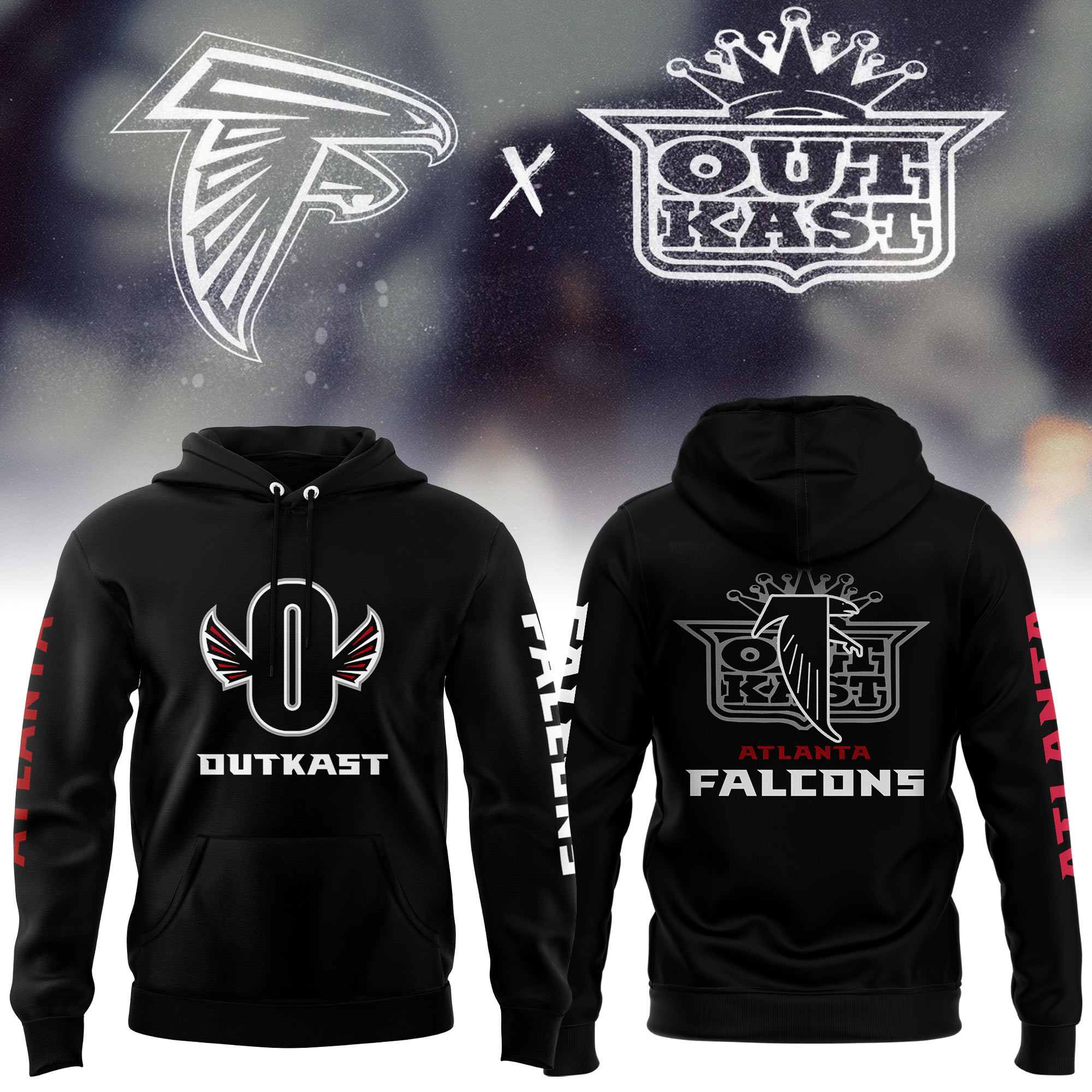 Outkast x Atlanta Falcons Black Pullover Hoodie 