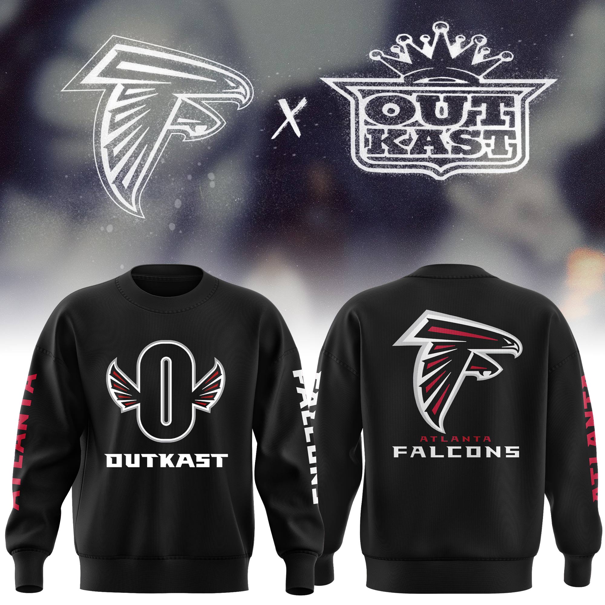 Outkast x Atlanta Falcons Black Pullover Sweatshirt 