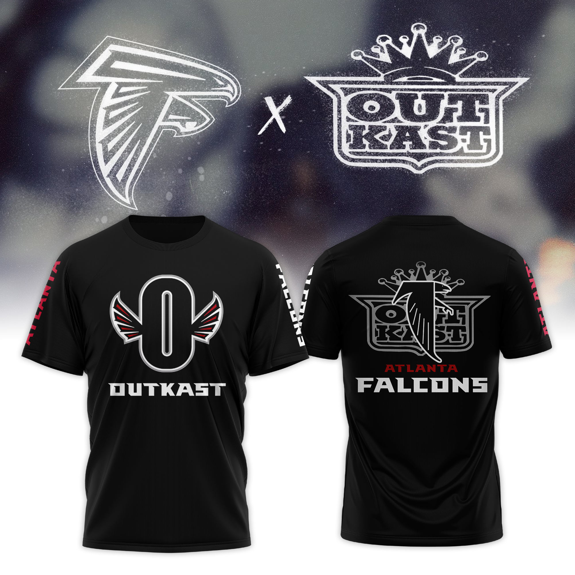 Outkast x Atlanta Falcons Black Pullover Tee 