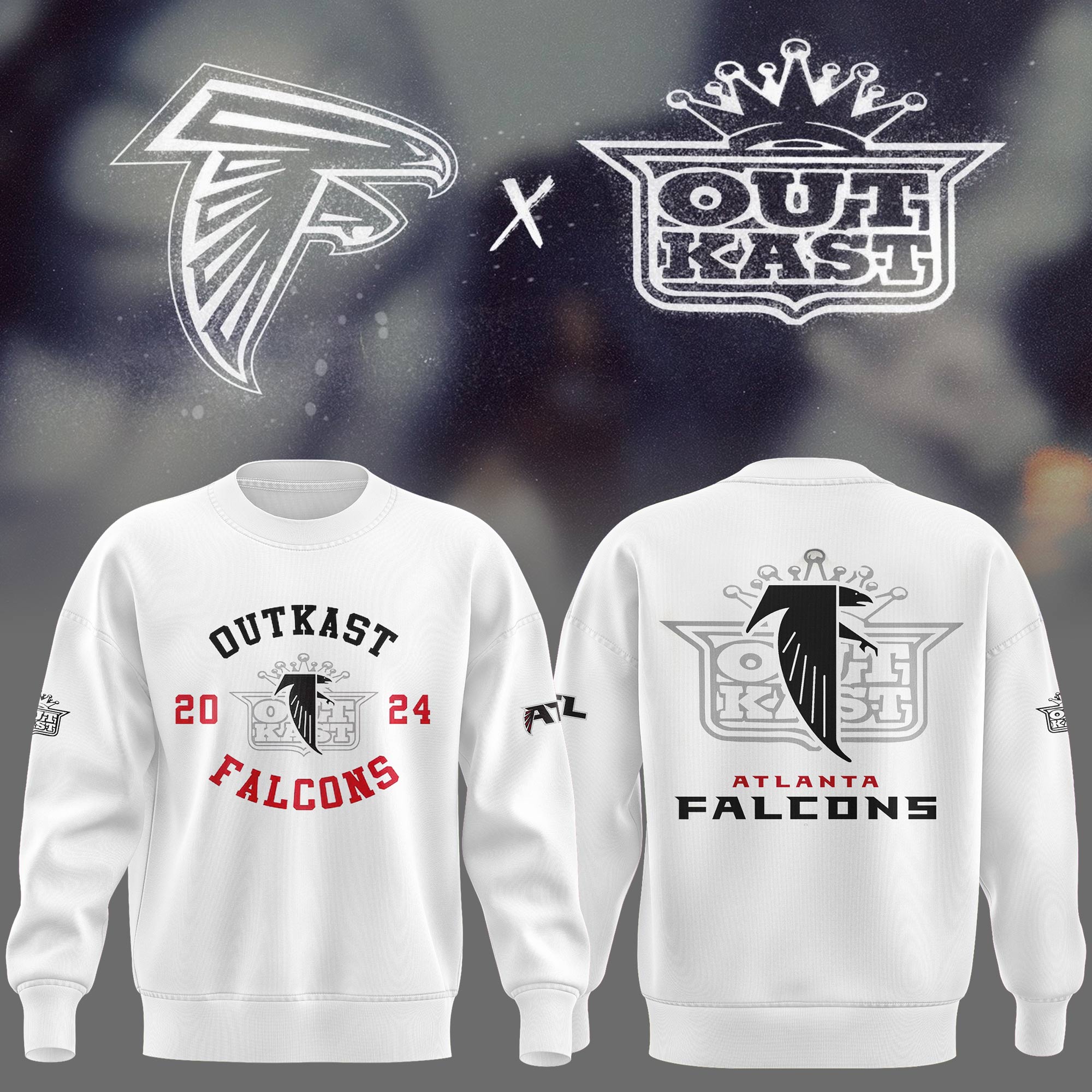 Outkast x Atlanta Falcons White Pullover Sweatershirt 